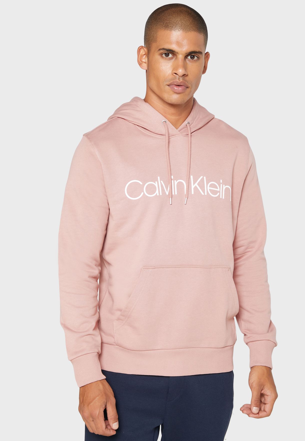 Buy Calvin Klein pink Logo Hoodie for Men in MENA, Worldwide