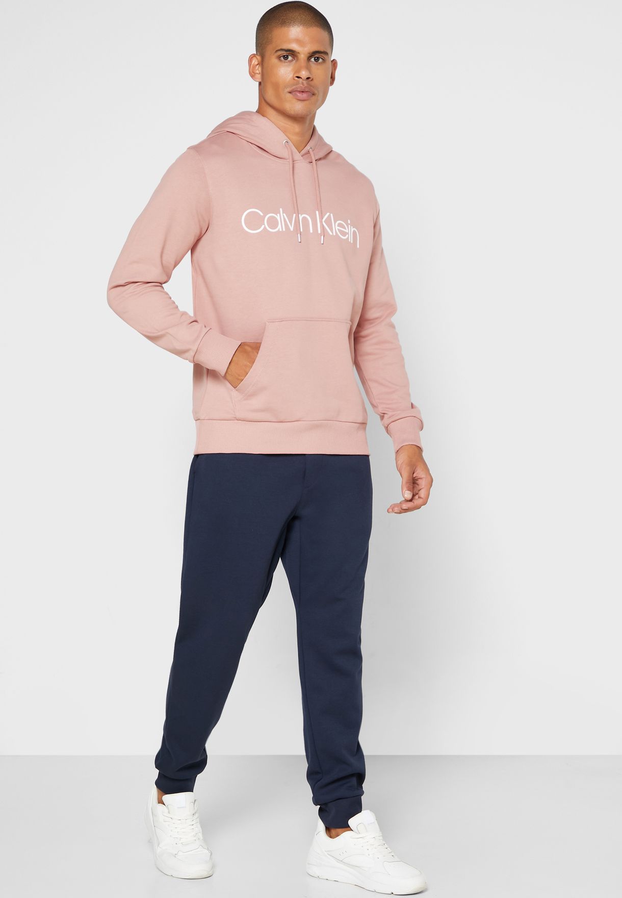 Buy Calvin Klein pink Logo Hoodie for Men in MENA, Worldwide