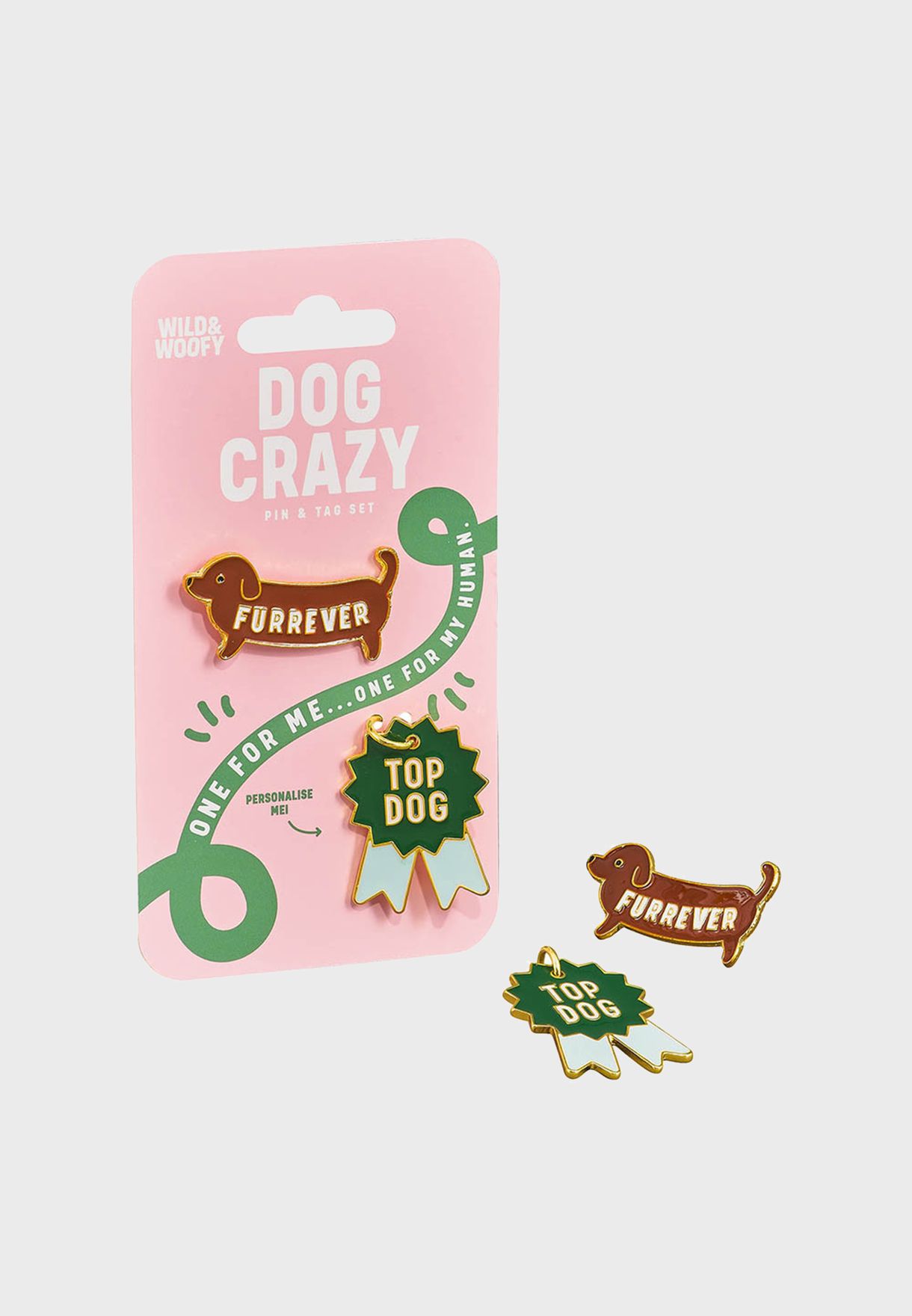 dog pin with top