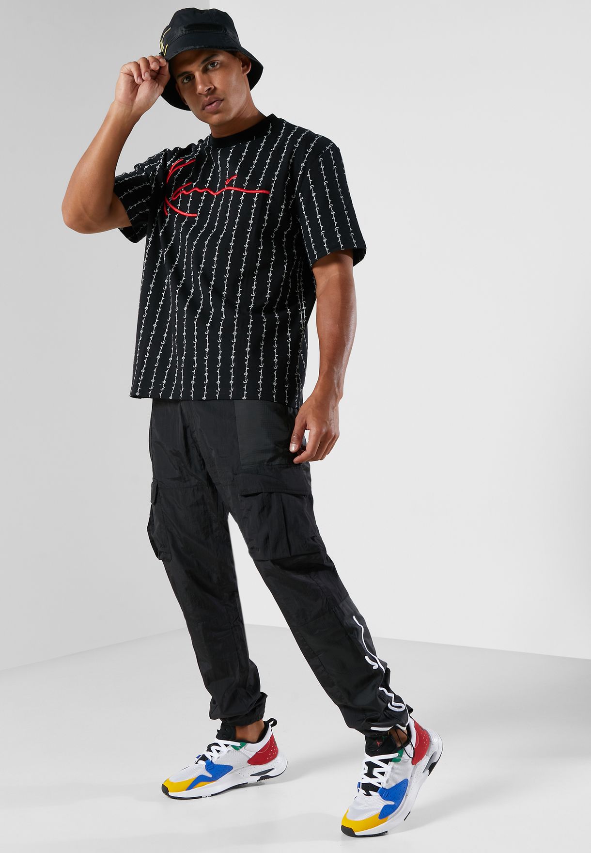 karl kani signature block sweatpants