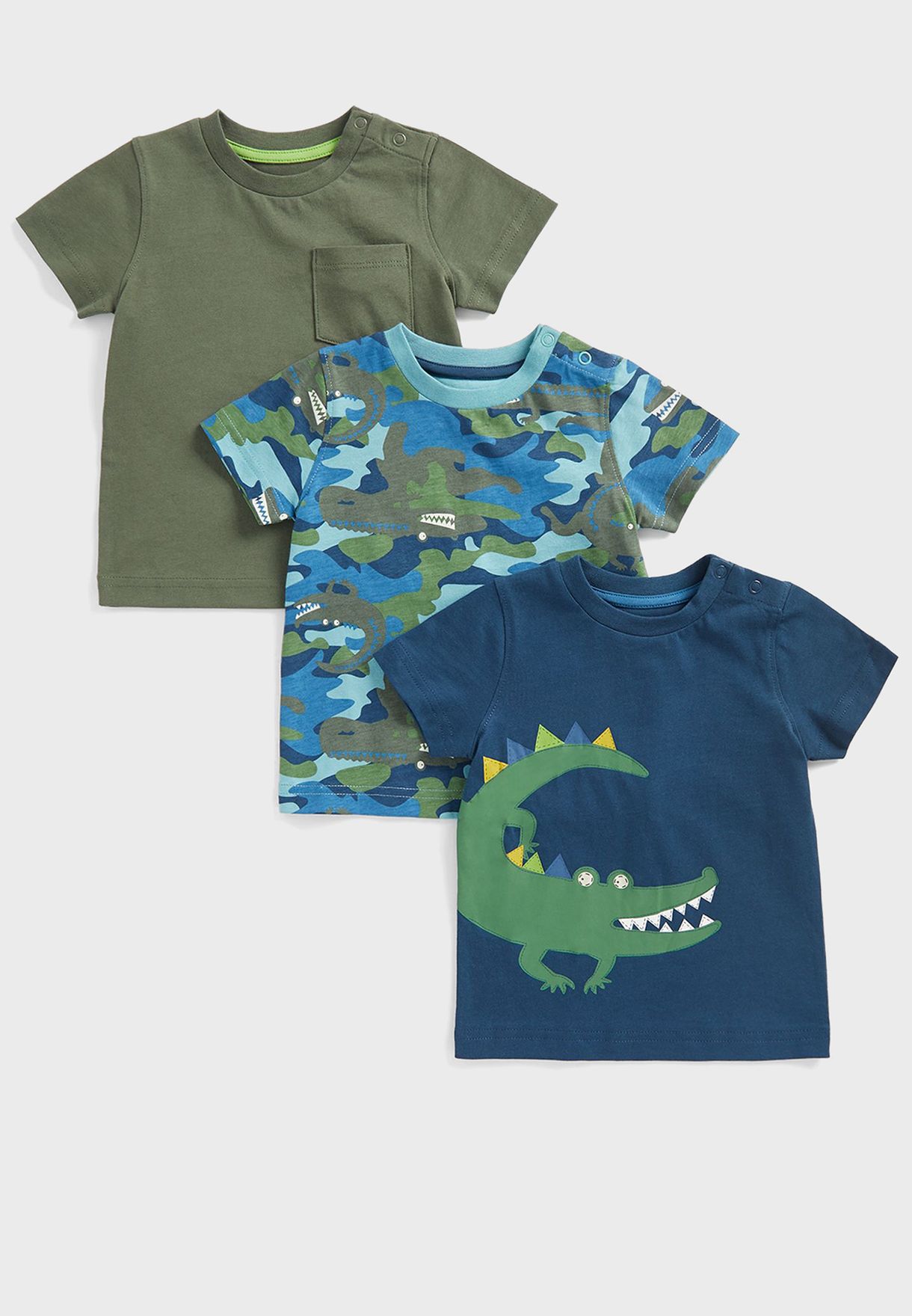 Kids 3 Pack Aop Print T-Shirt
