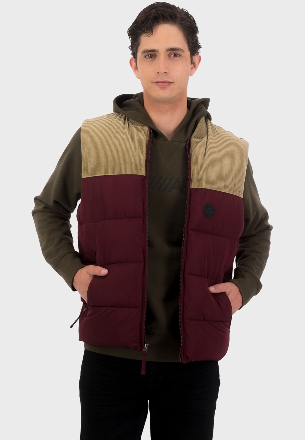 Color Block Puffer Gilet