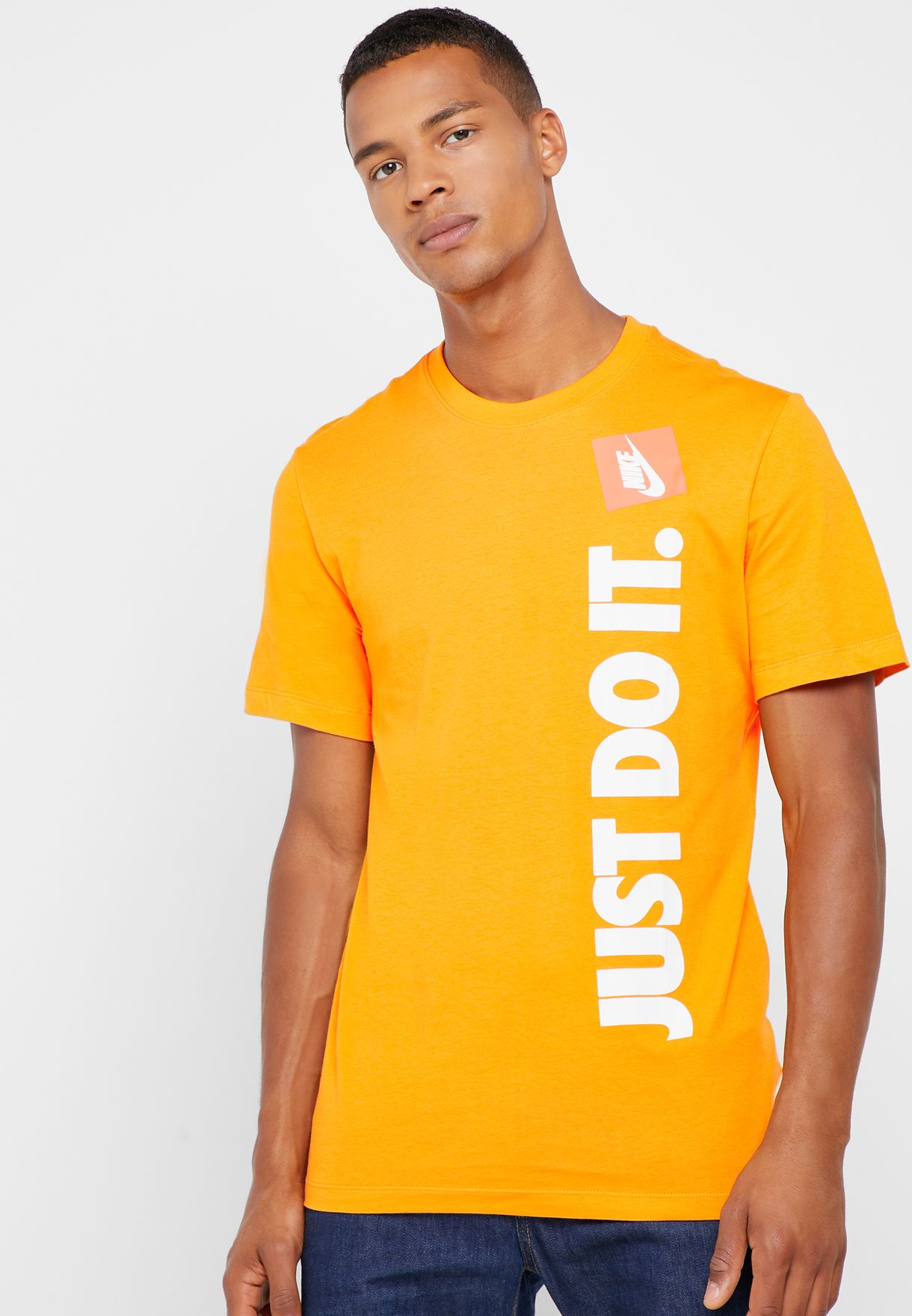 orange just do it shirt