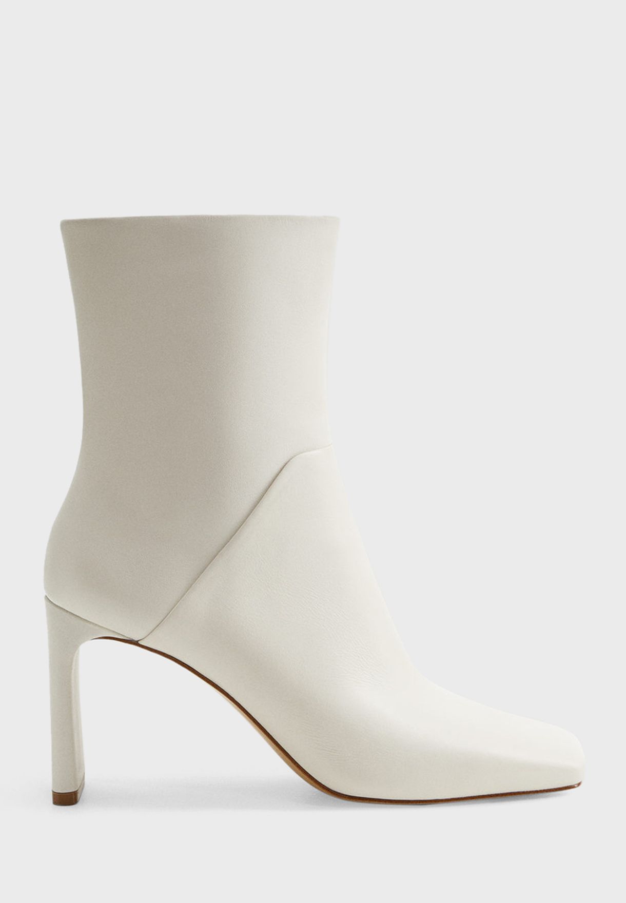 white ankle boots mango