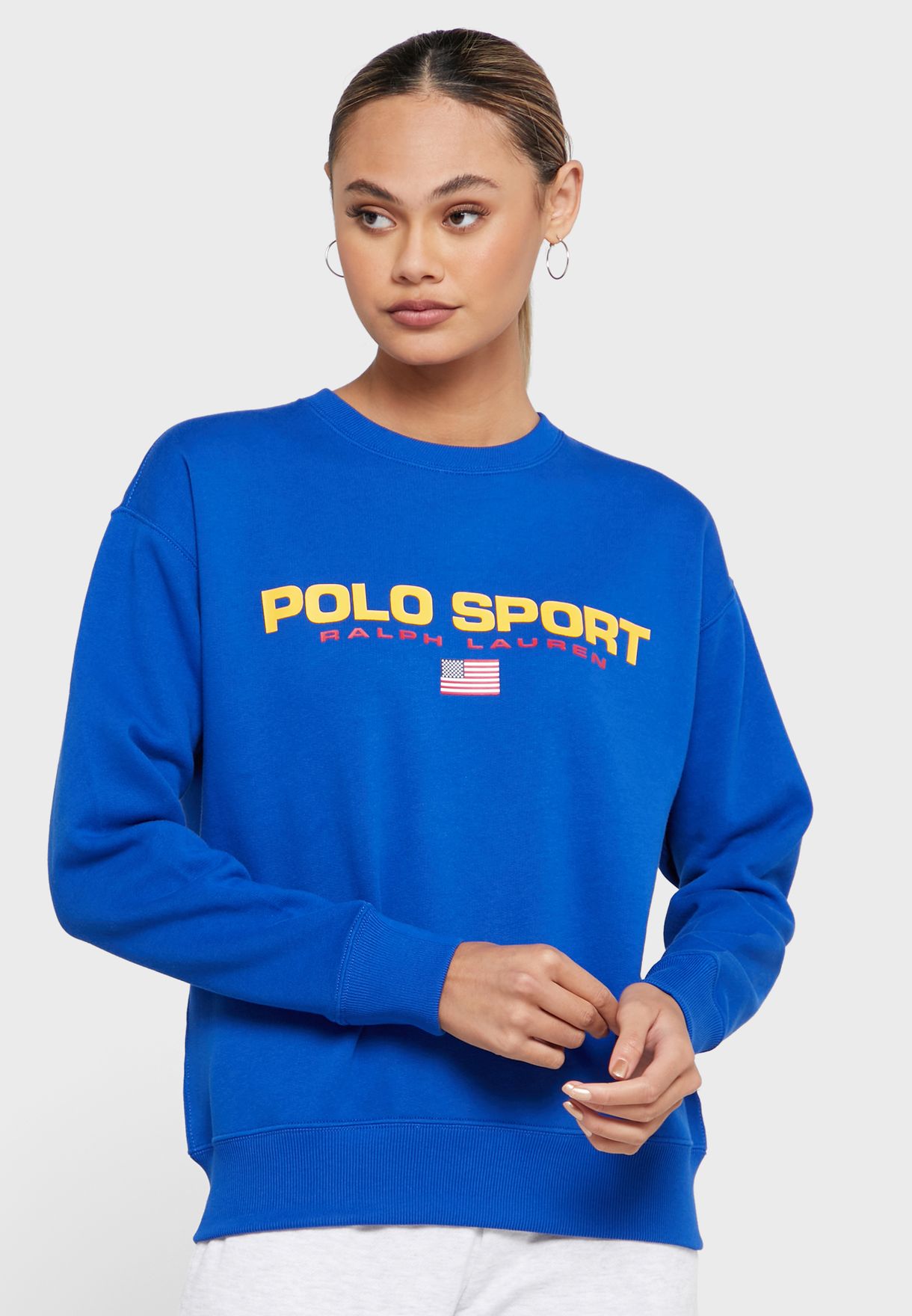 Buy Polo Ralph Lauren blue Logo Sweatshirt for Women in MENA, Worldwide