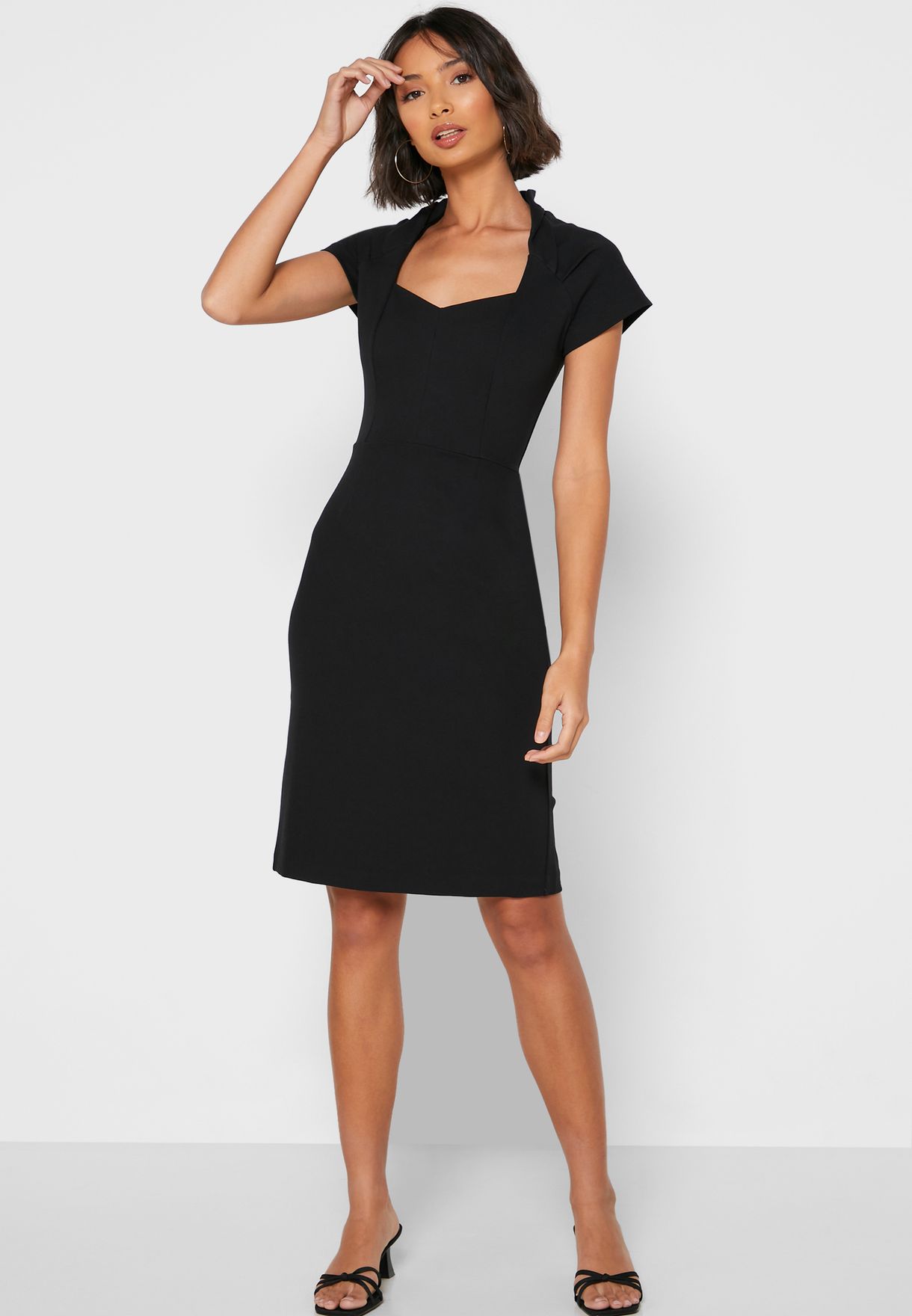 french connection black bodycon dress