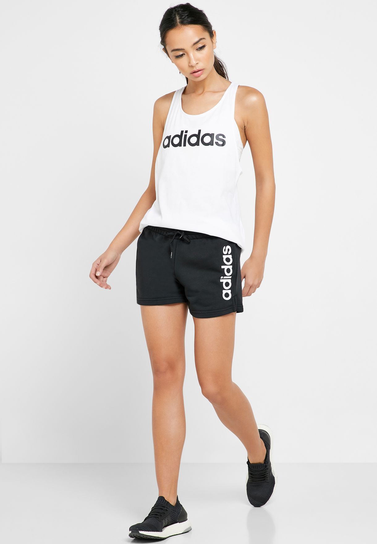 adidas black Essential Linear Shorts 