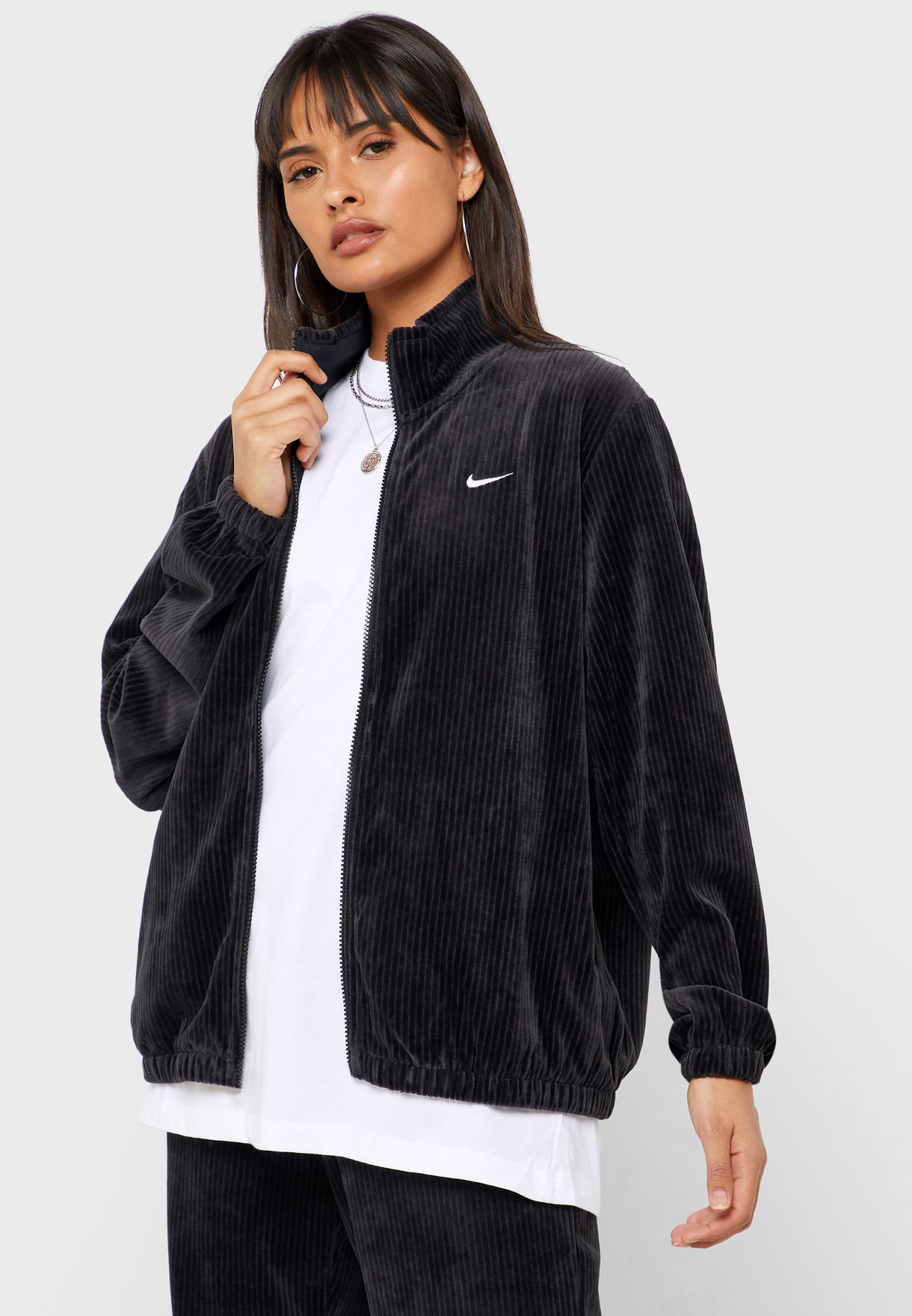Buy Nike black Velour Track Jacket for 