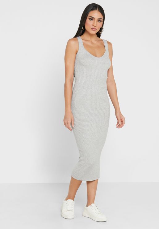 Strappy Knitted Bodycon Dress