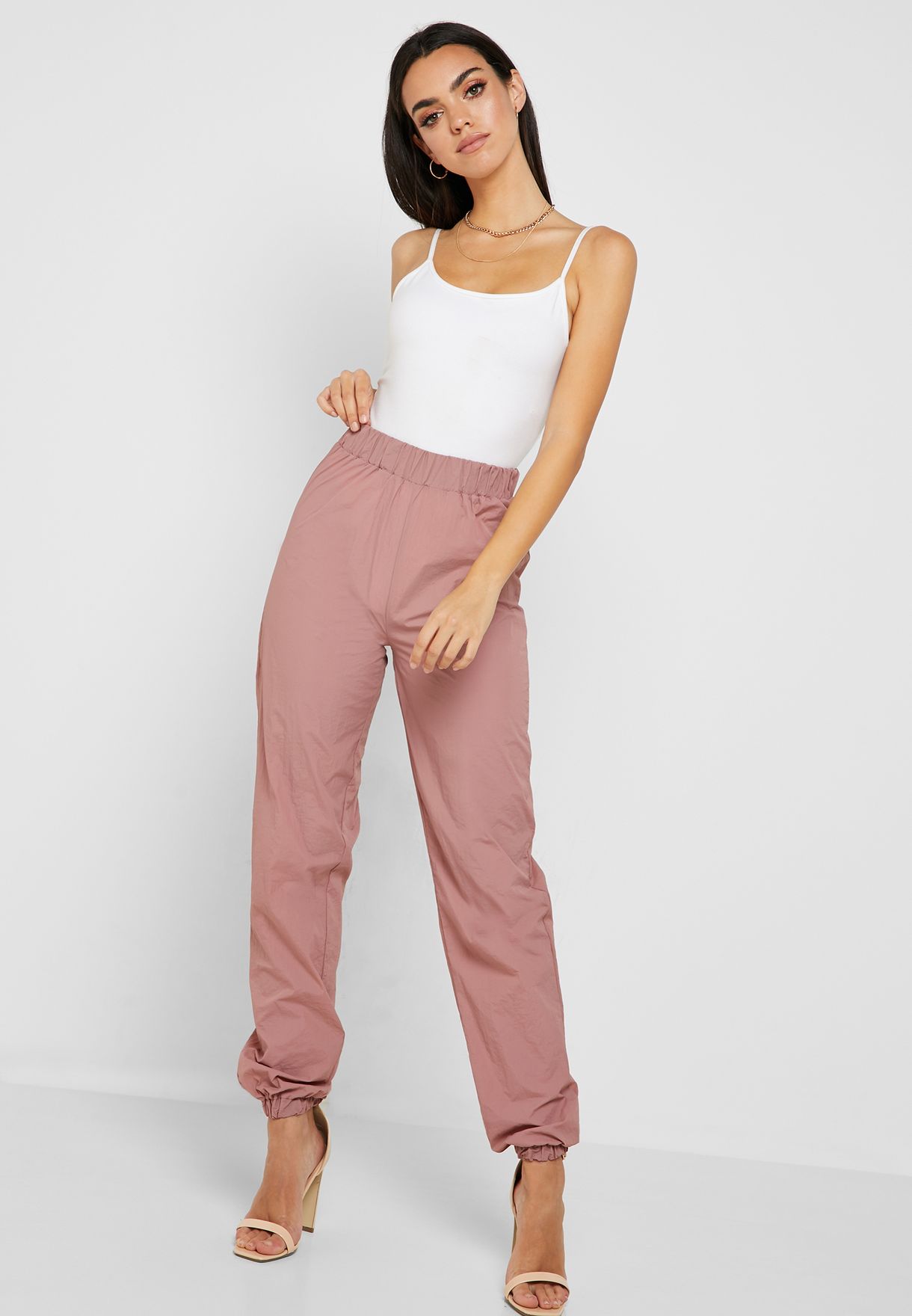 missguided pink joggers