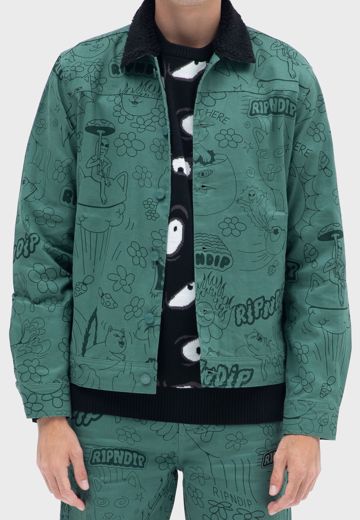 Scribble Button Up Jacket
