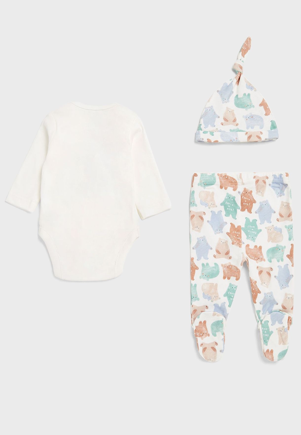 Infant 3 Piece Bodysuits & Cap With Sweatpants Set