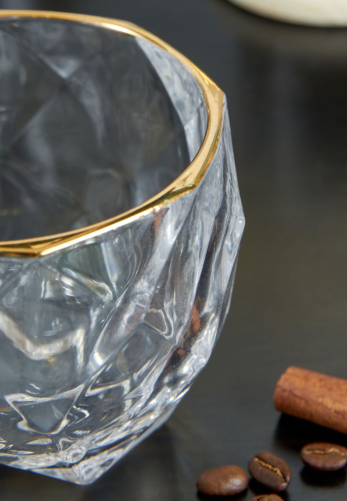 Gold Facet Glass