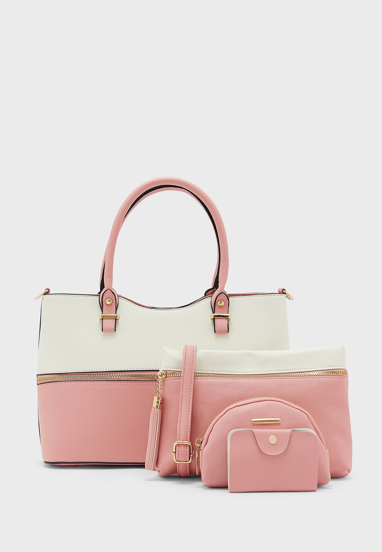 4 Piece Tote Handbag Luggage Set