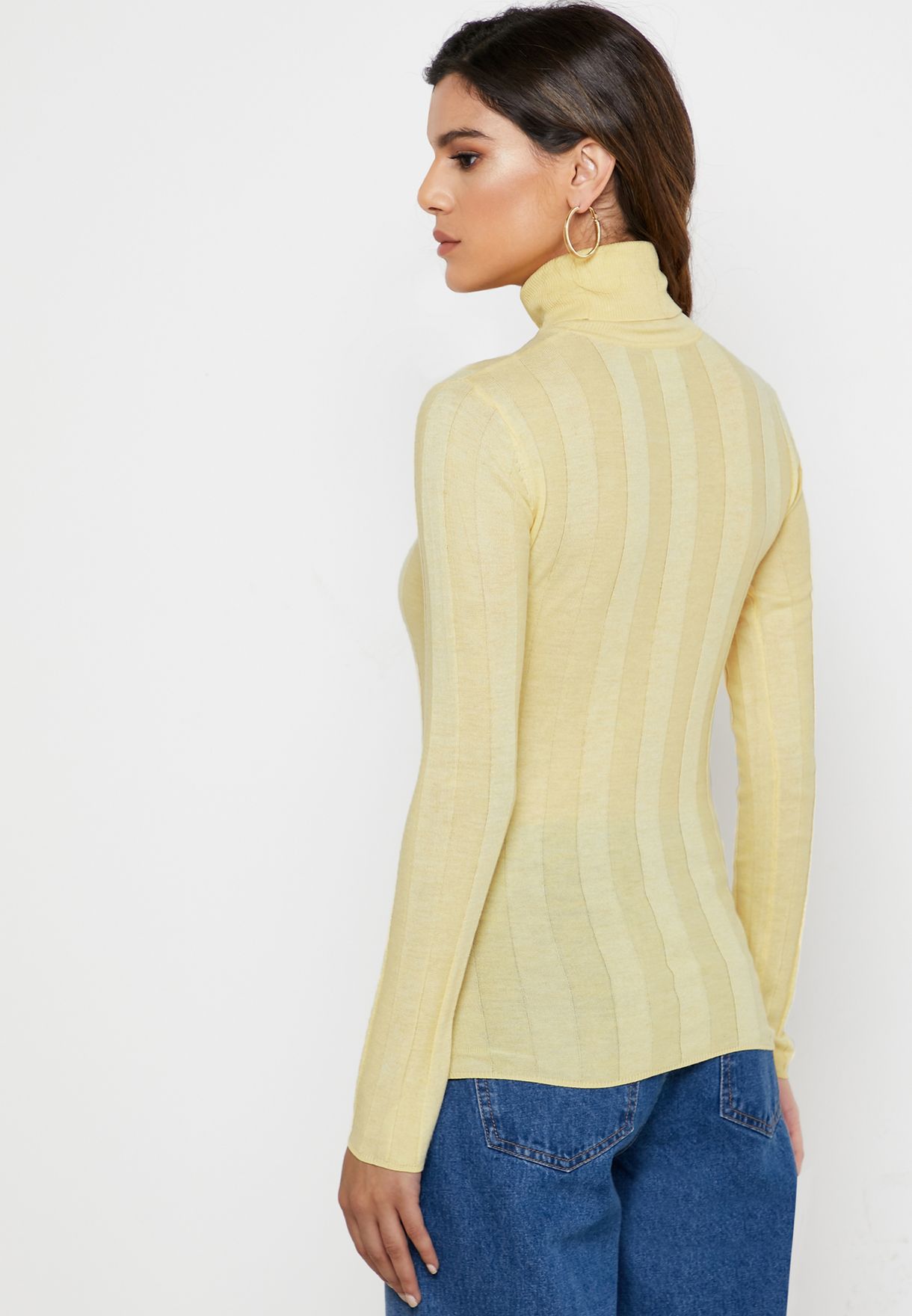 mango turtleneck ribbed sweater
