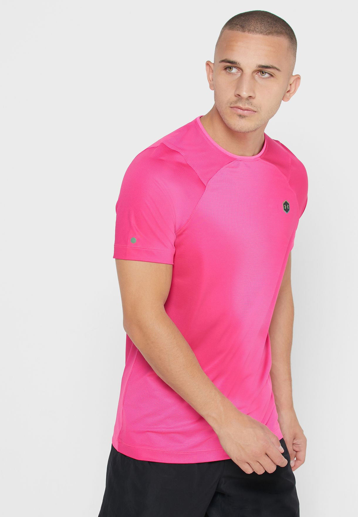 under armour t shirts pink men