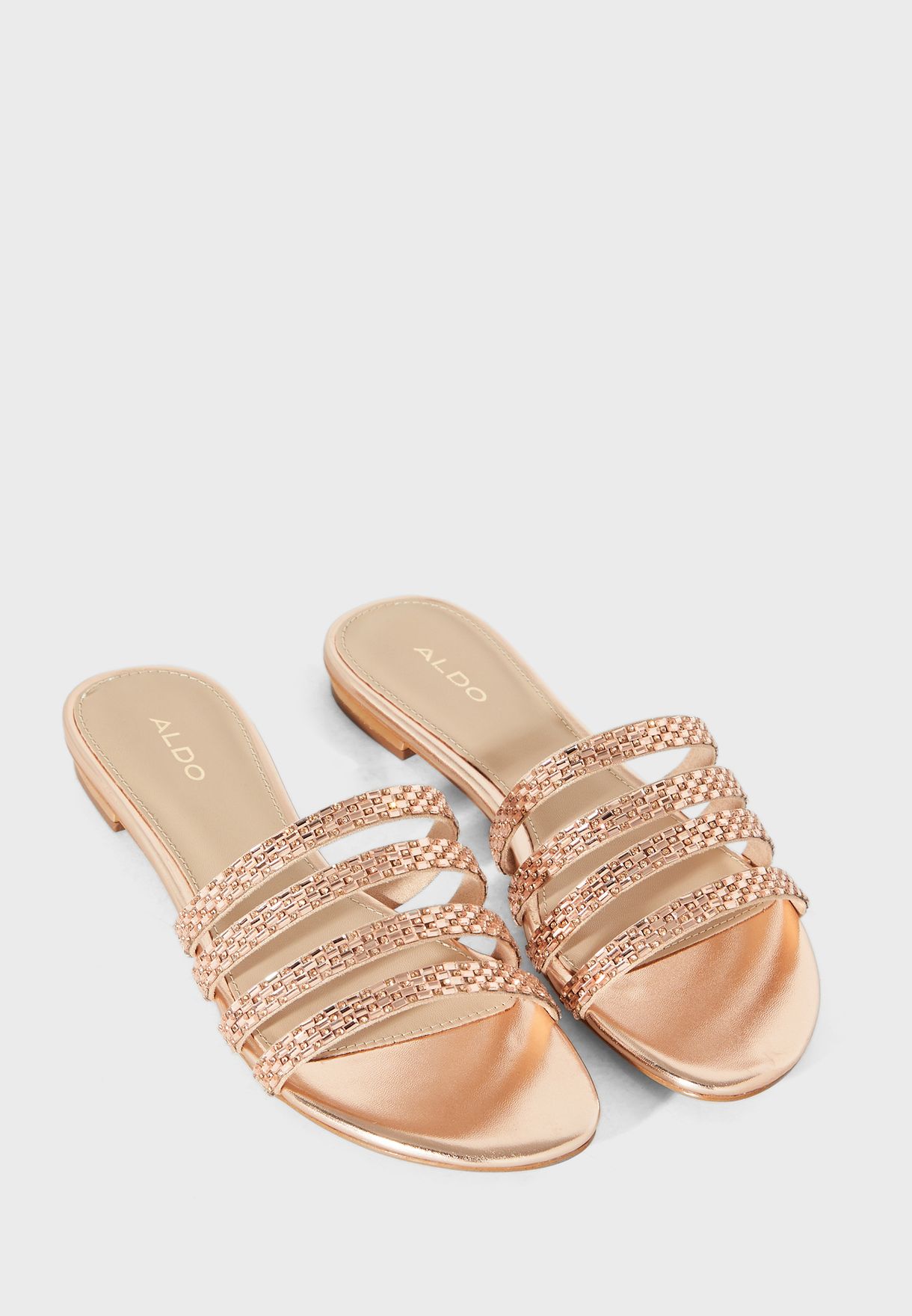 rose gold sandals aldo