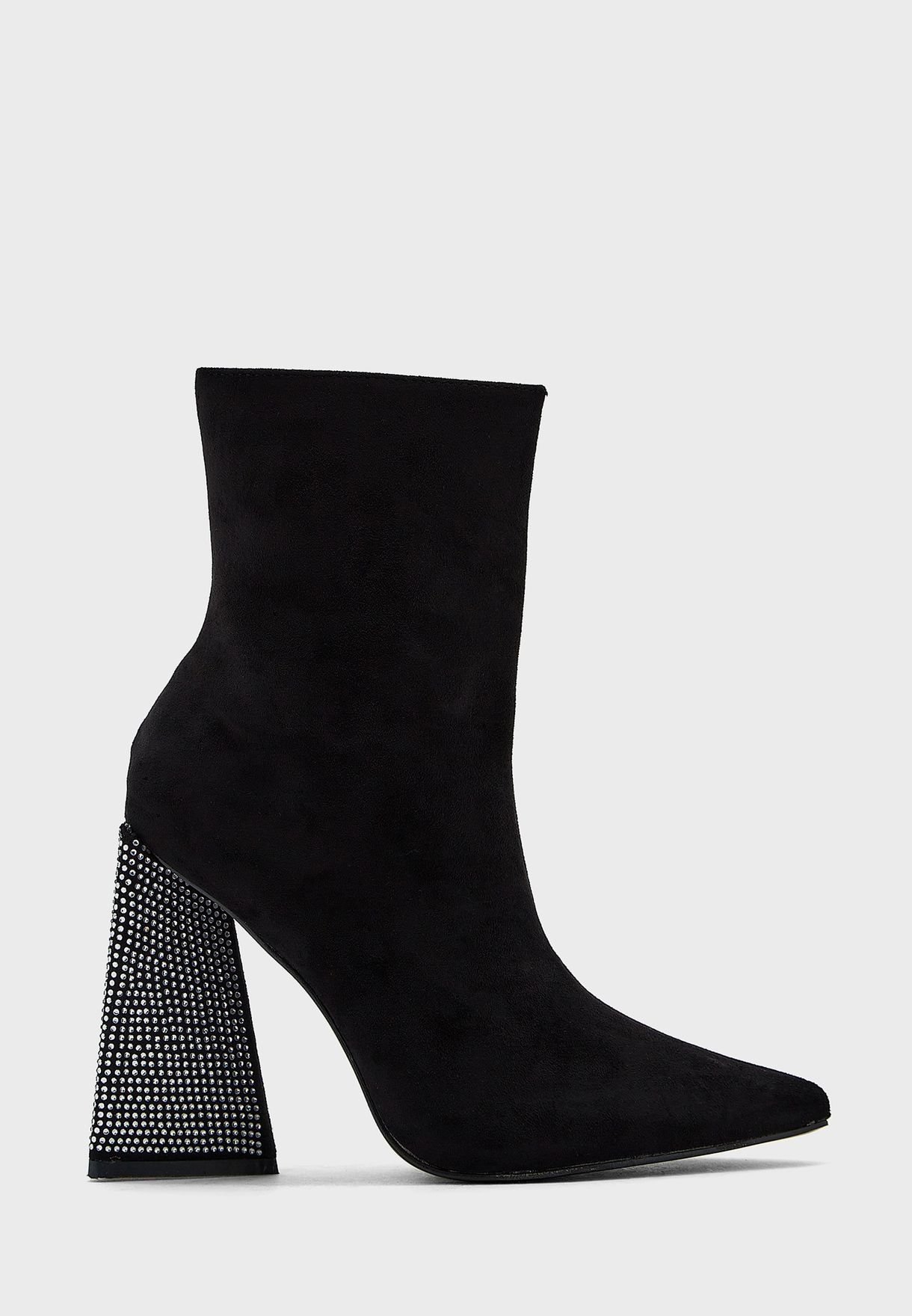 Diamante Heel Pointed Boot
