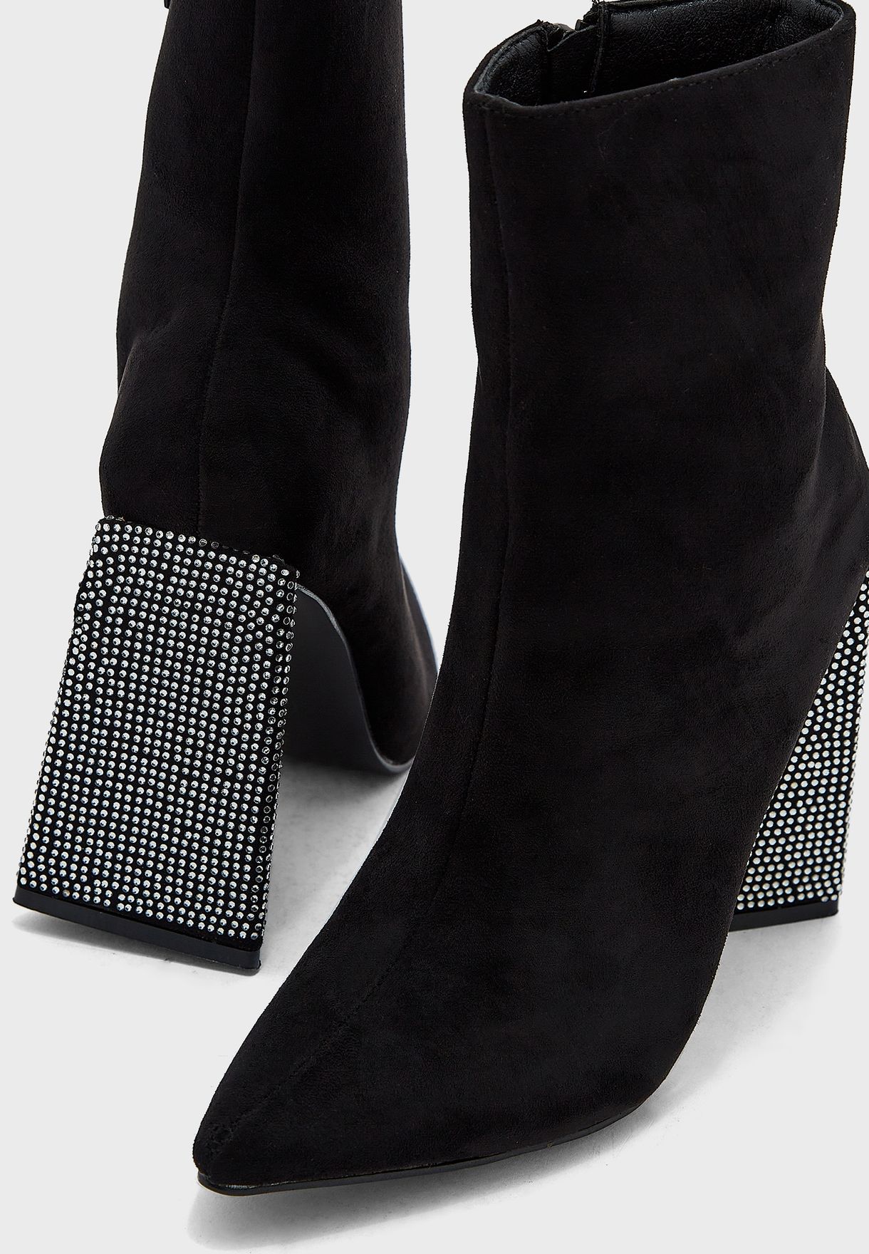 Diamante Heel Pointed Boot