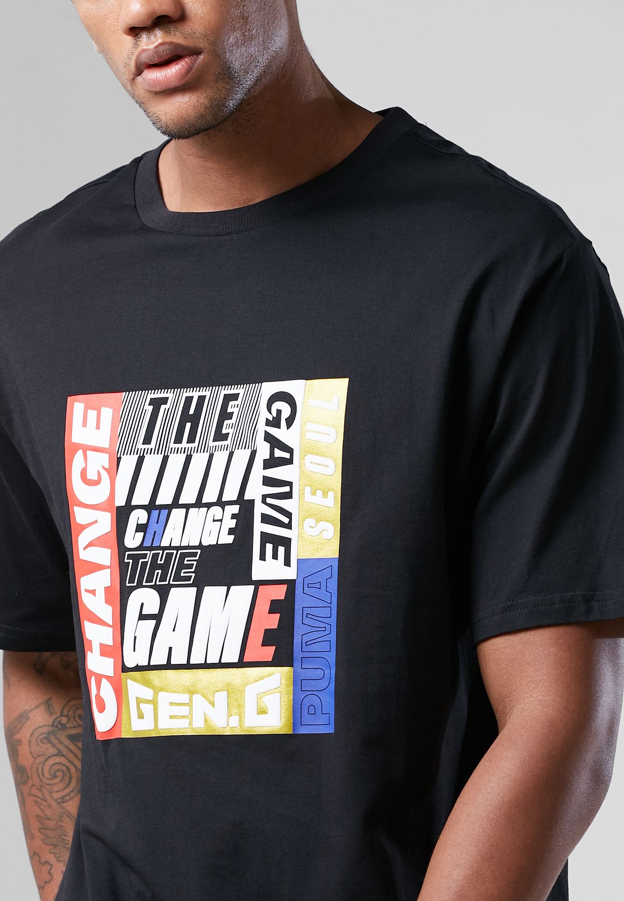Buy PUMA black Gen.G Men T-Shirt for Men in Dubai, Abu Dhabi