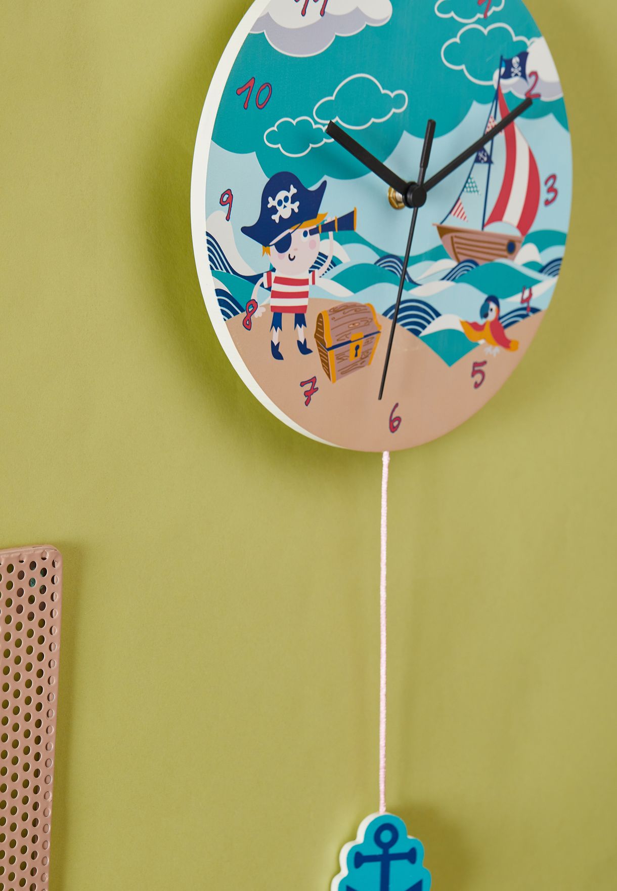 Kids Pirate Design Wall Clock