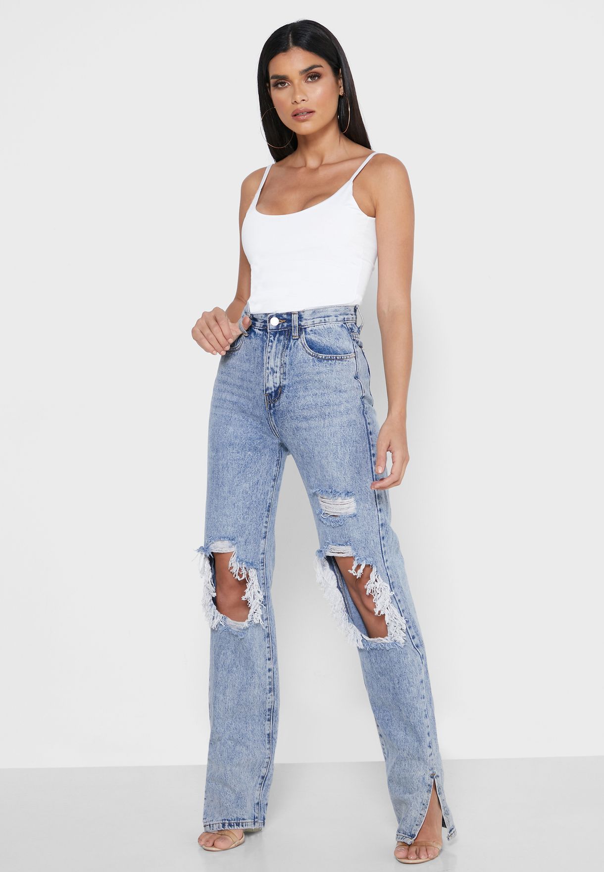 missguided distressed jeans