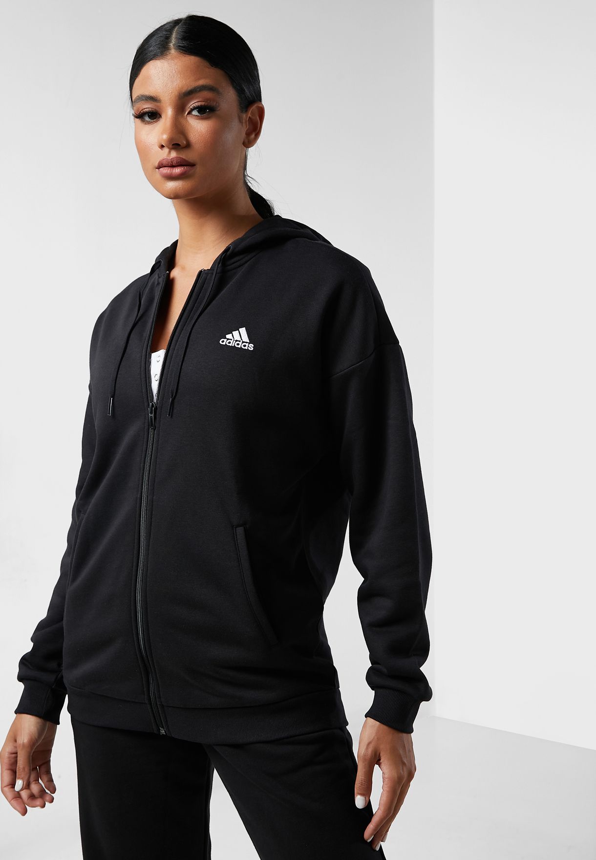 adidas hoodie small logo