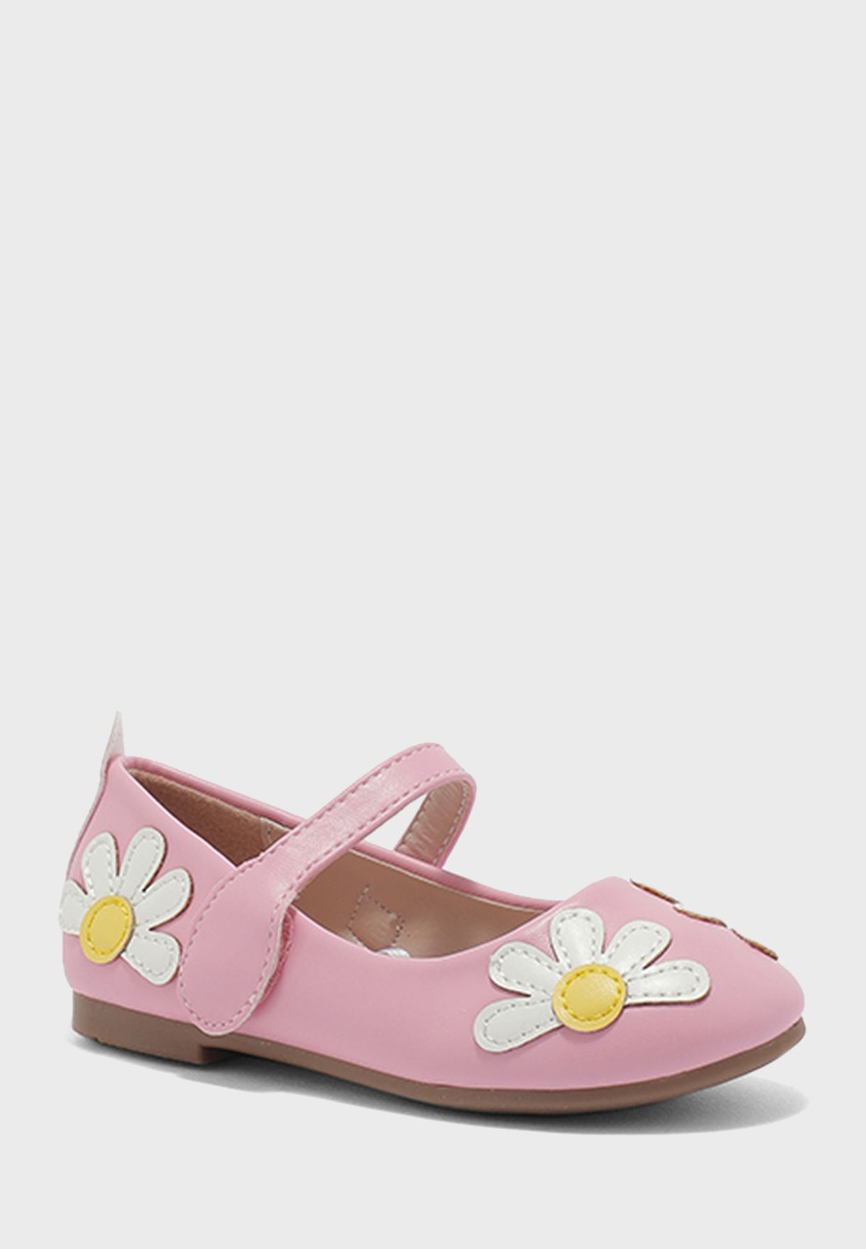 حذاء باليرينا مزين بأزهار