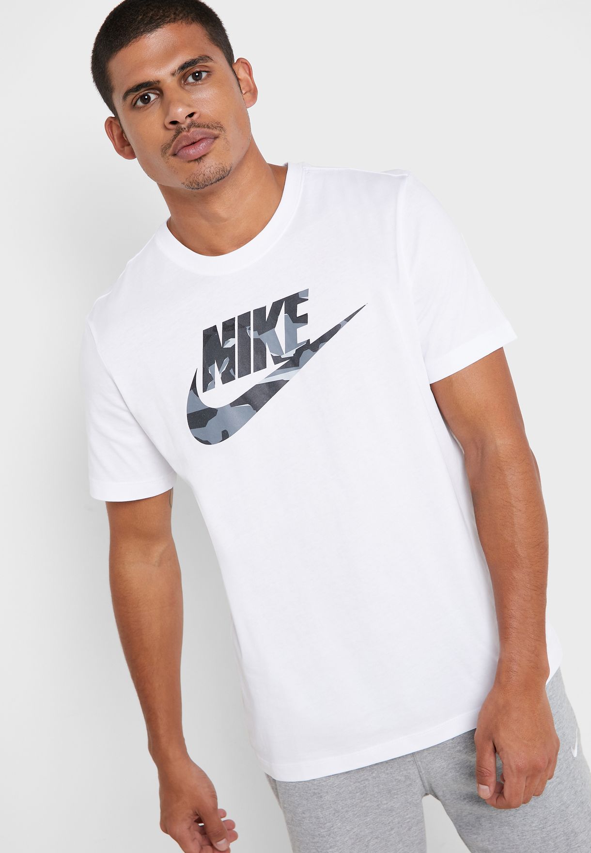 Buy Nike white NSW Camo Logo T-Shirt 