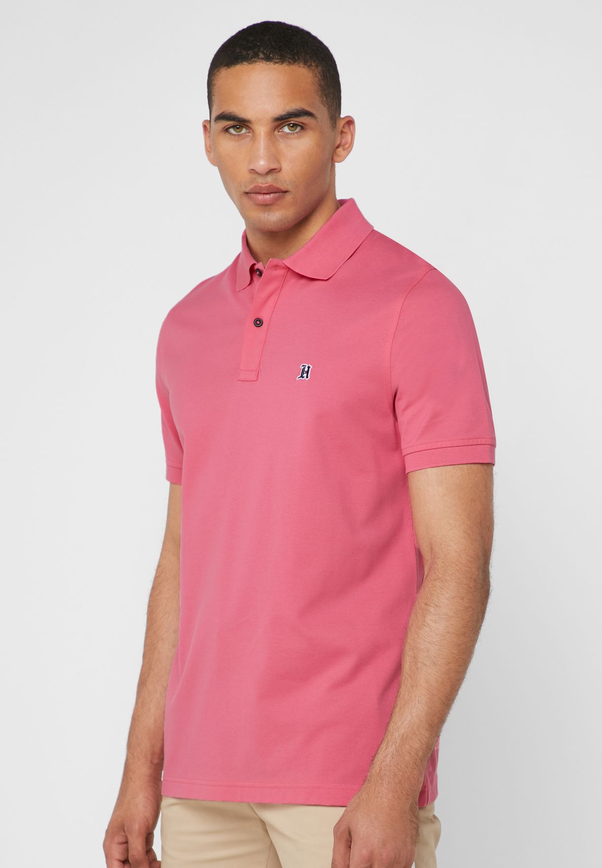 pink polo tommy hilfiger