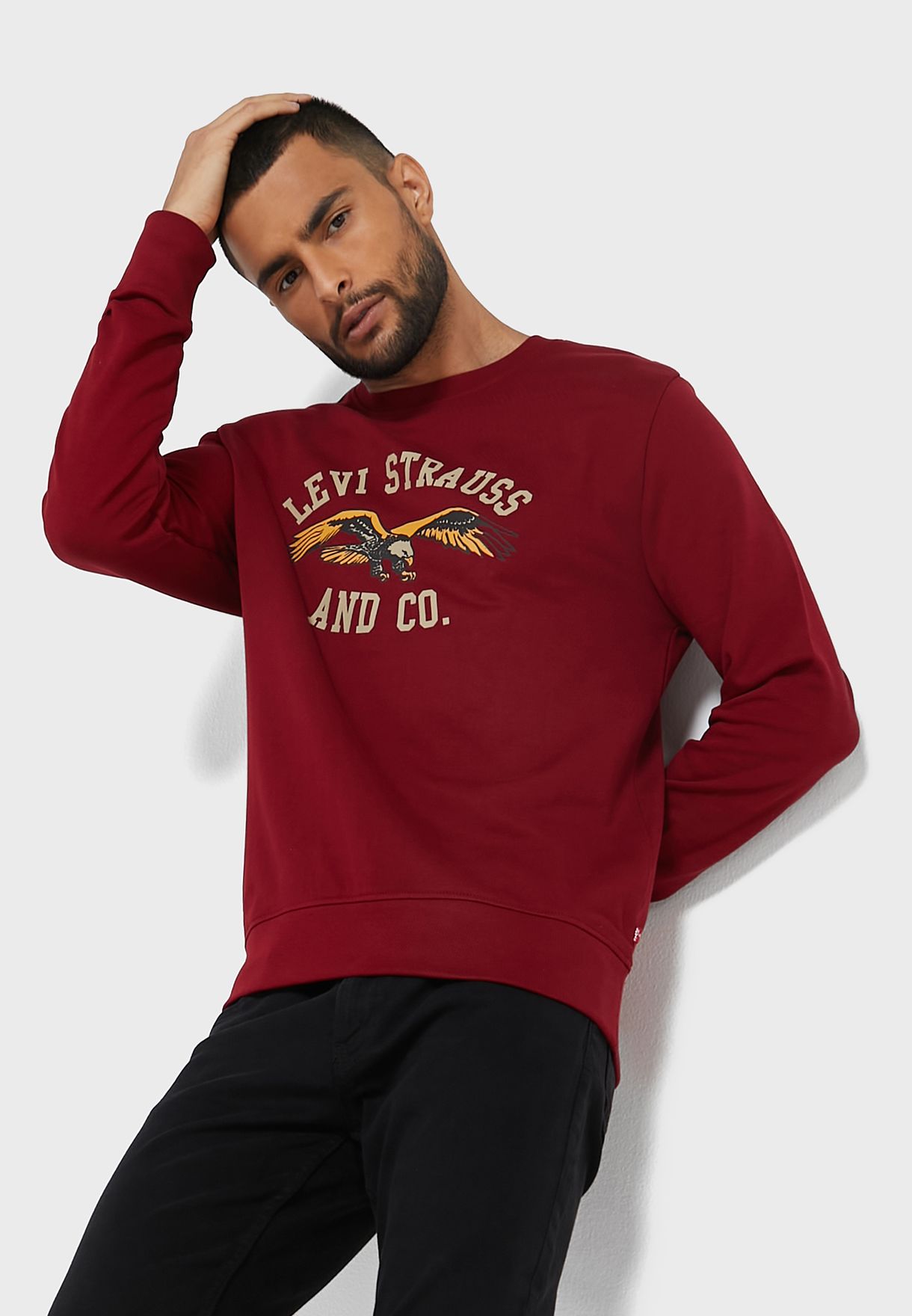 Buy Levis red Logo Sweatshirt for Men in Dubai, Abu Dhabi