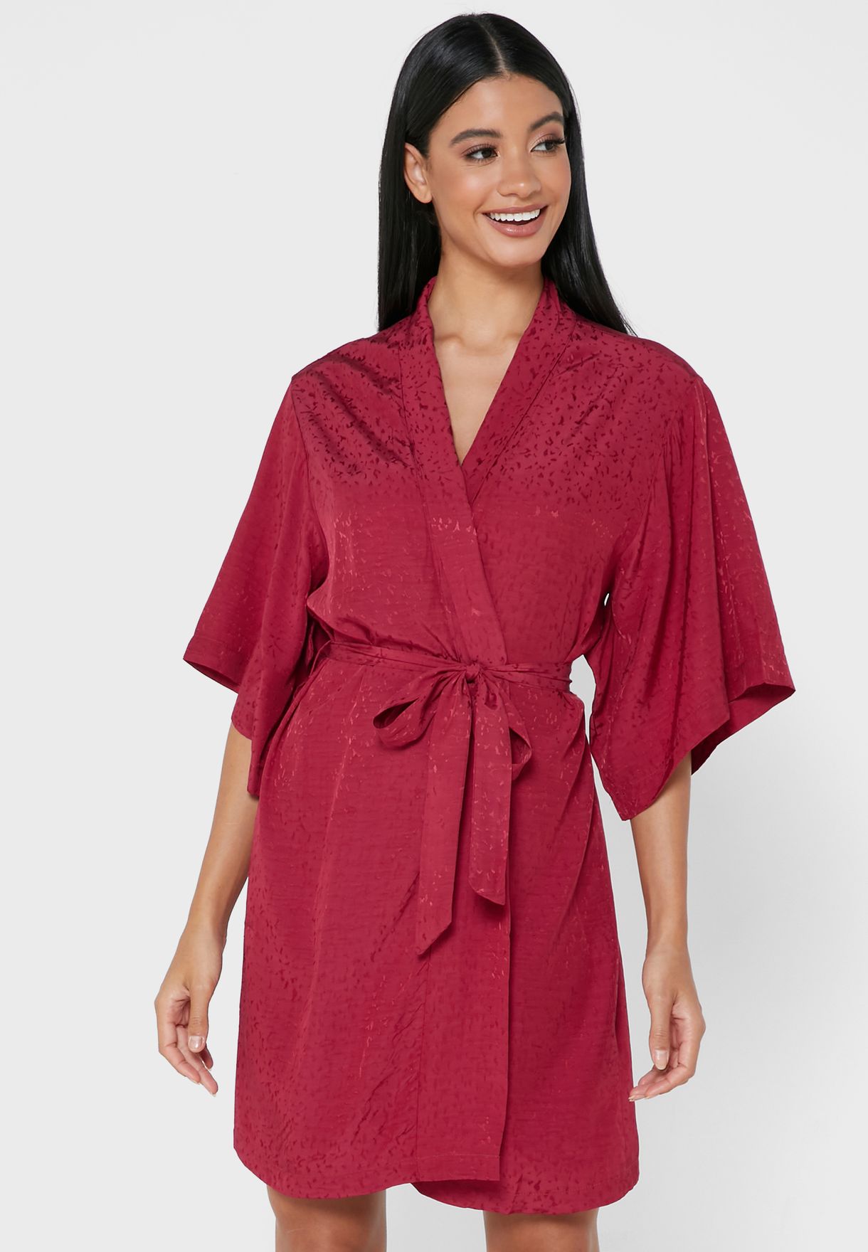 Buy Defacto red Tie Waist Robe for Women in MENA, Worldwide