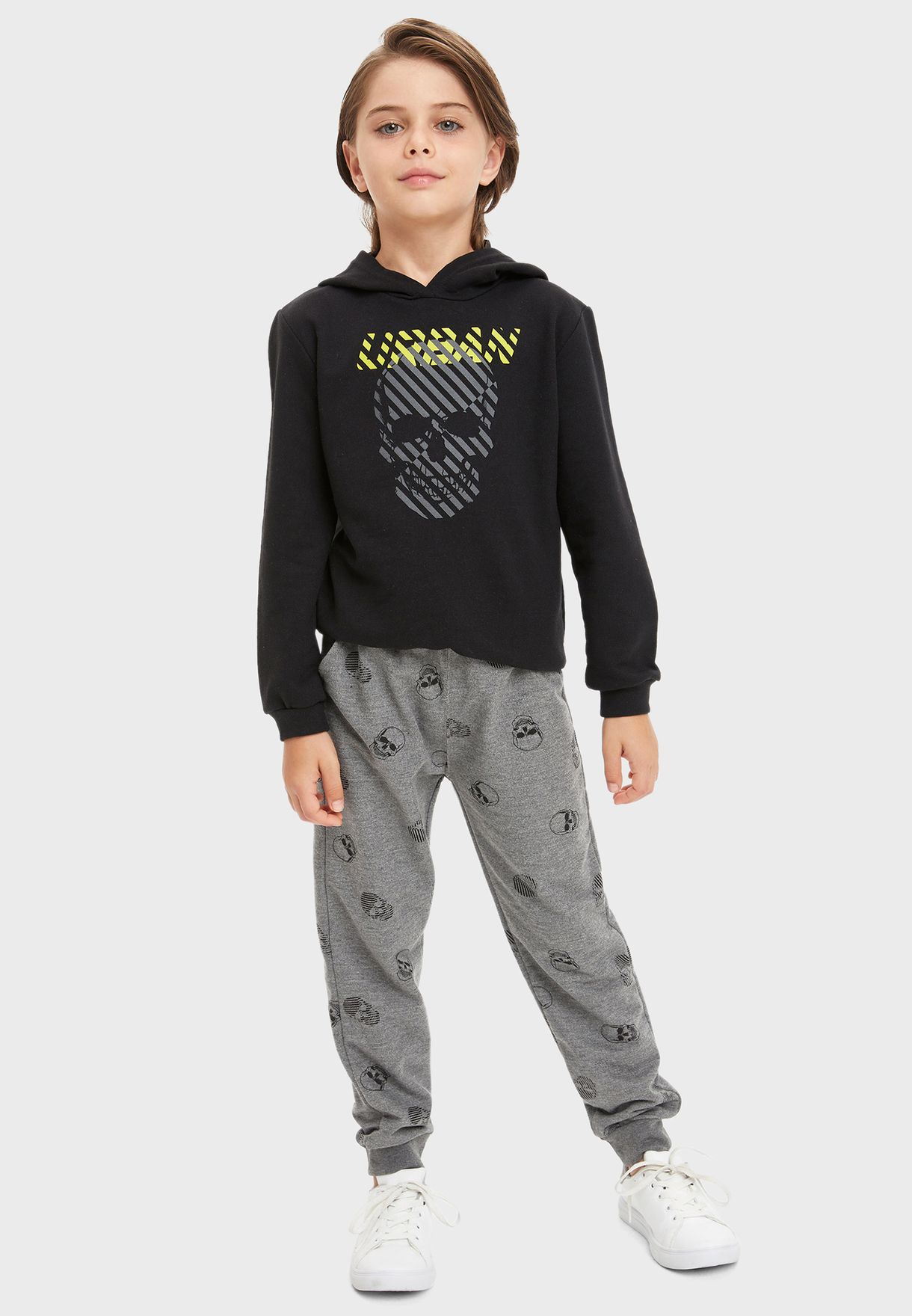 graphic hoodie and sweatpants set