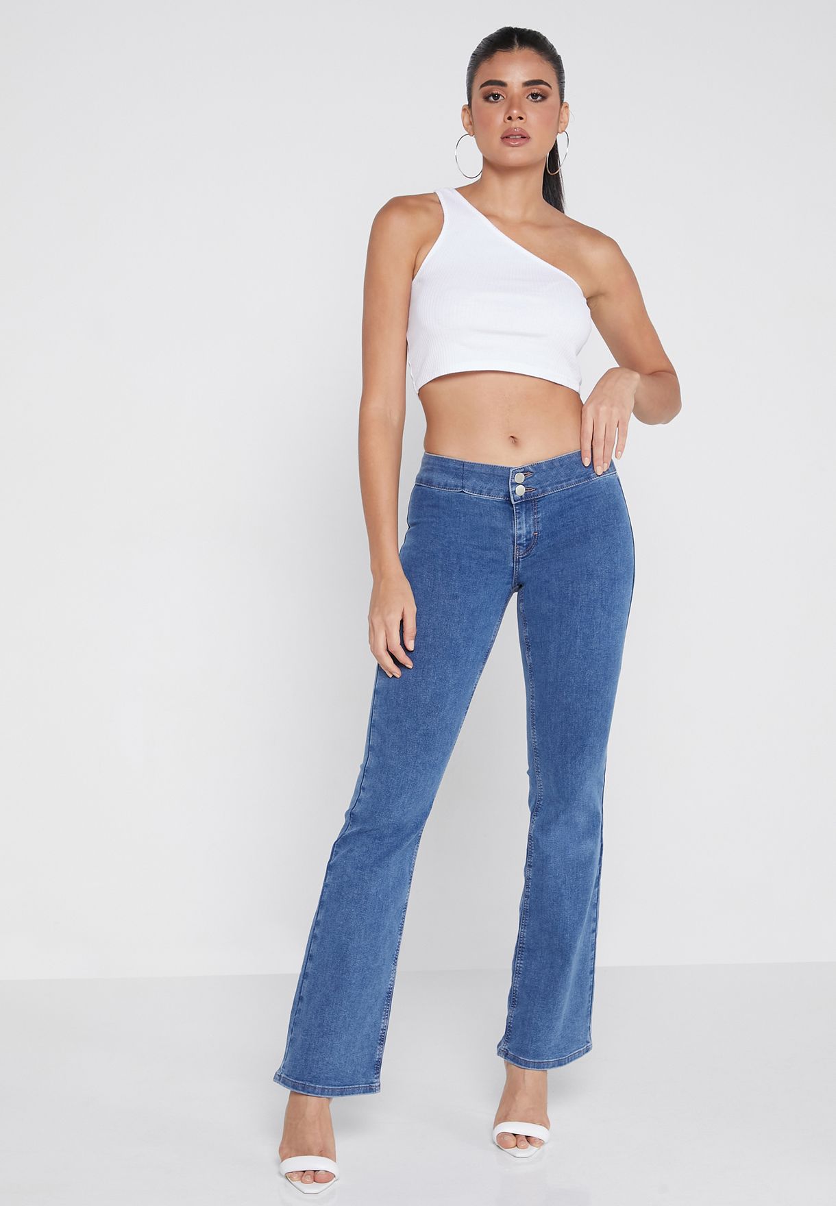 High Waist Straight Jeans