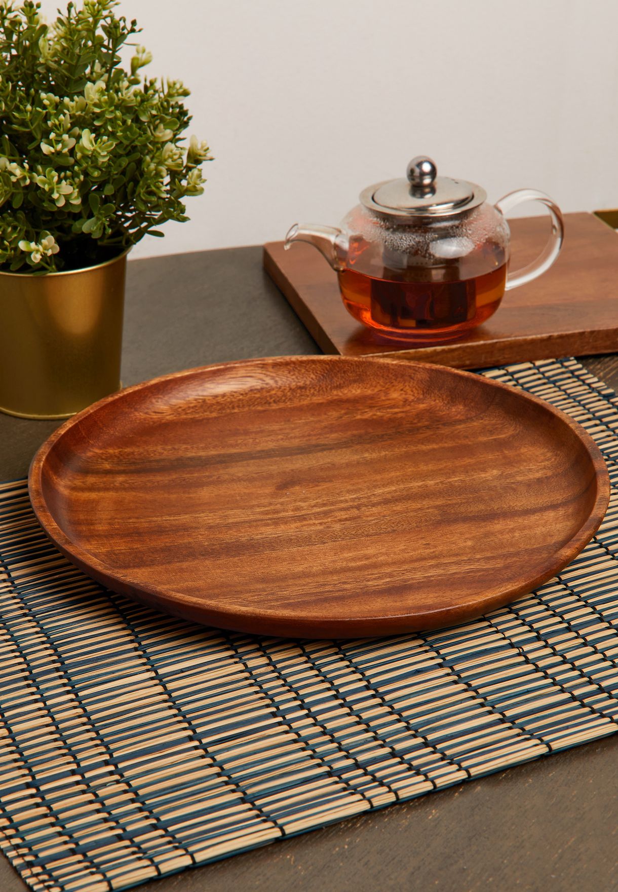 Kora Large Acacia Wood Serving Plate