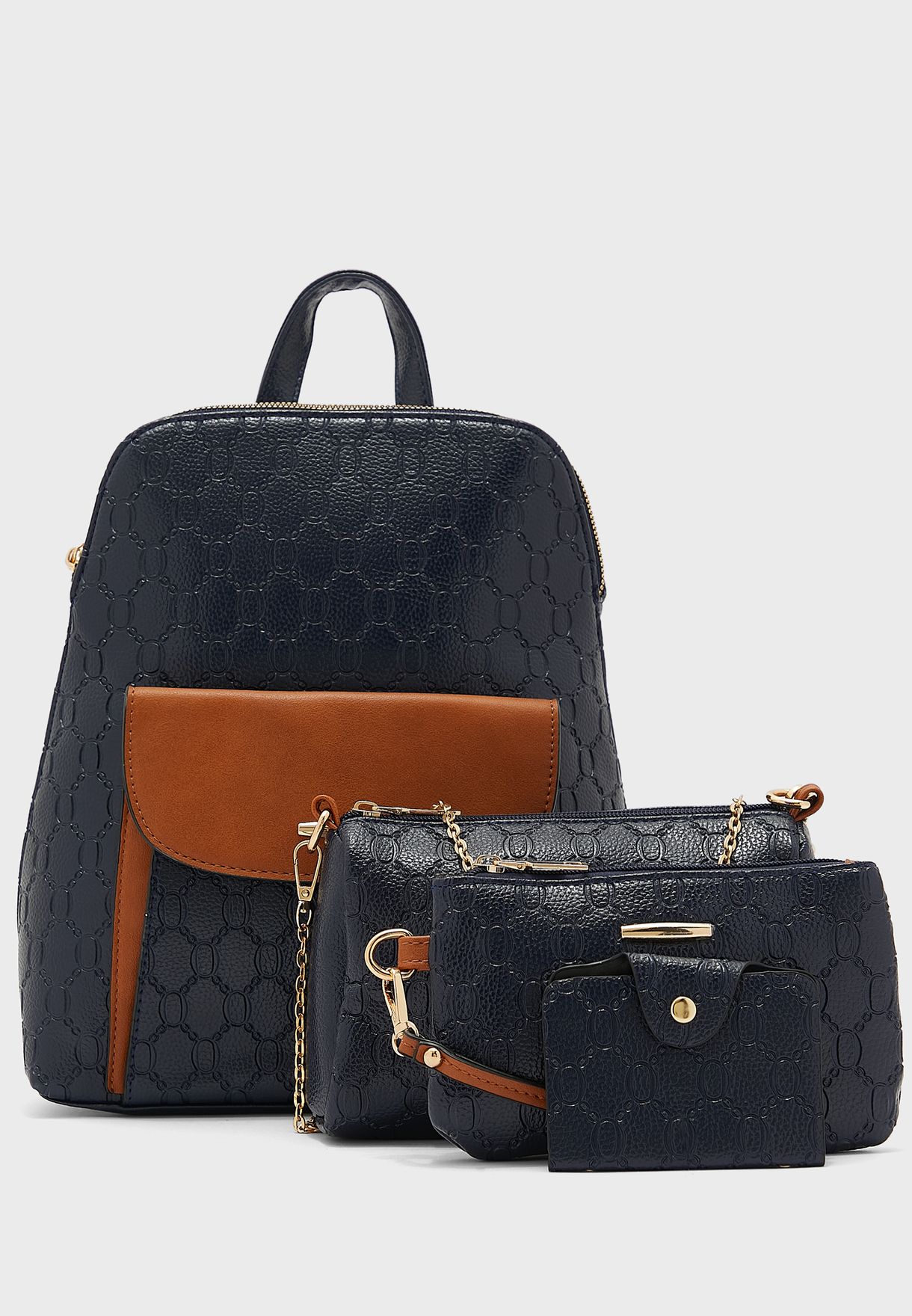 4 Piece Backpack And Handbag Set