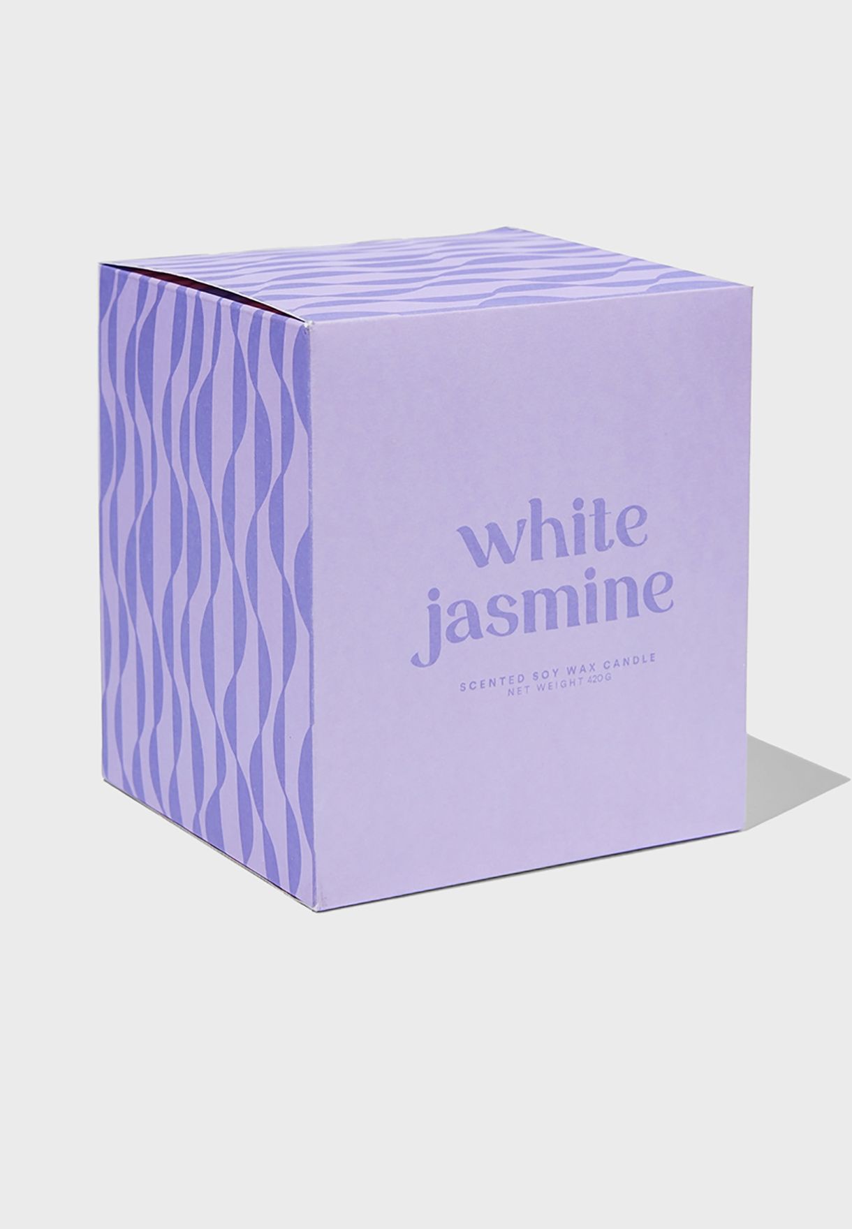 White Jasmine Fresh Wavy Glass Candle