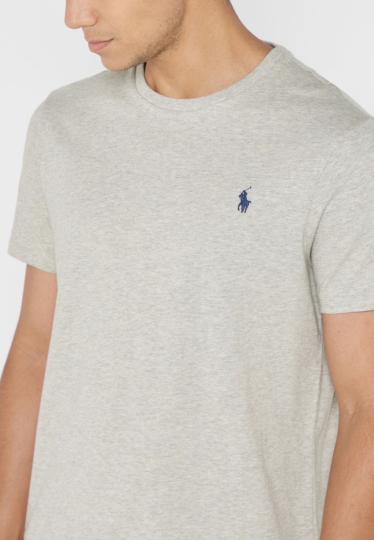 Embroidered Logo Crew Neck T-Shirt