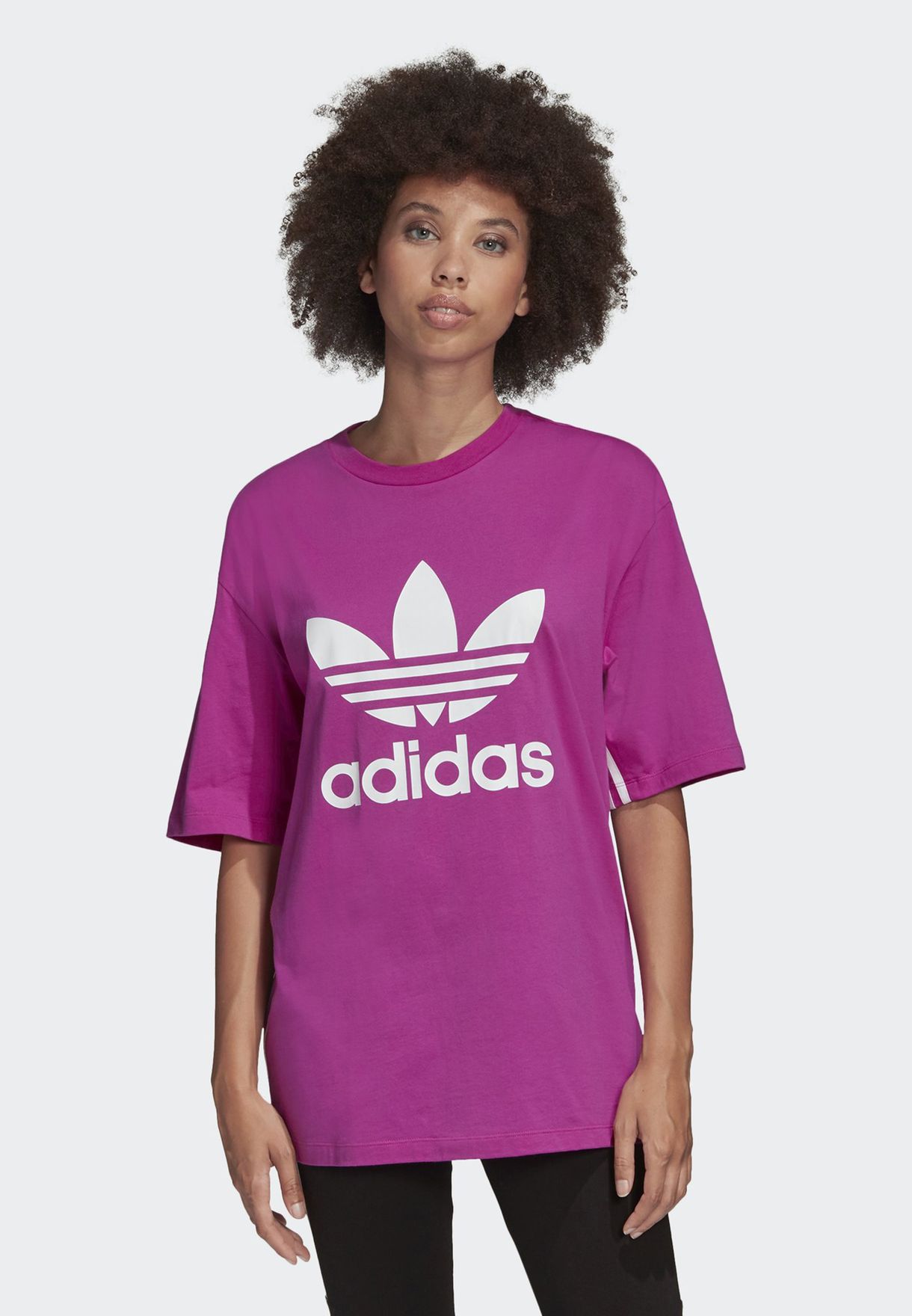 adidas originals pink t shirt