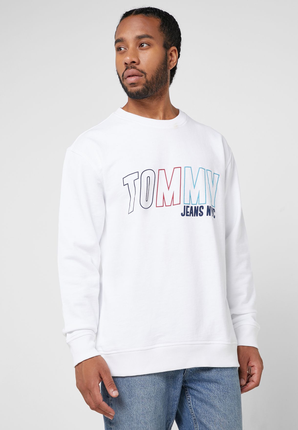 tommy jeans white sweatshirt