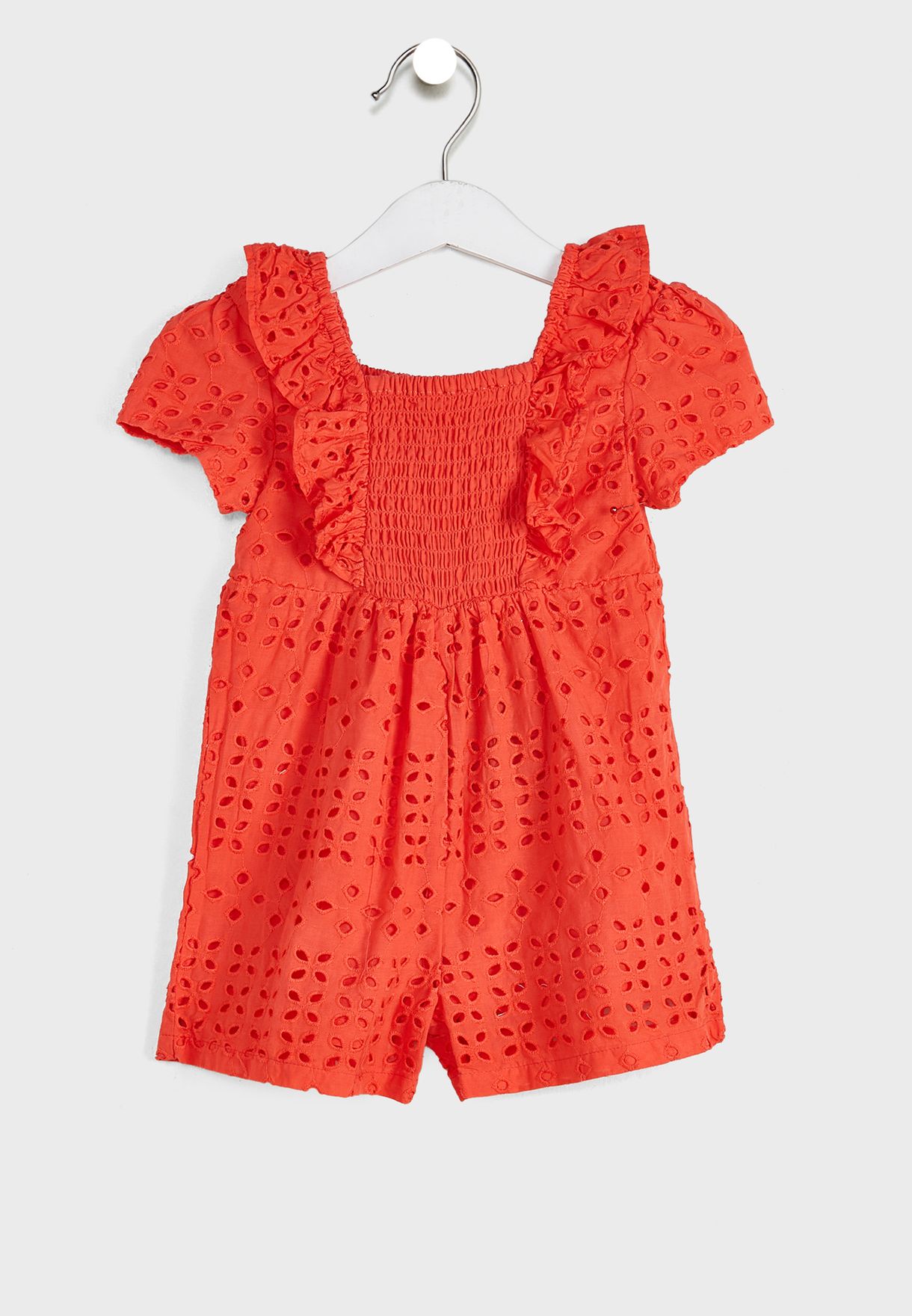 Infant Embroidered Ruffle Romper
