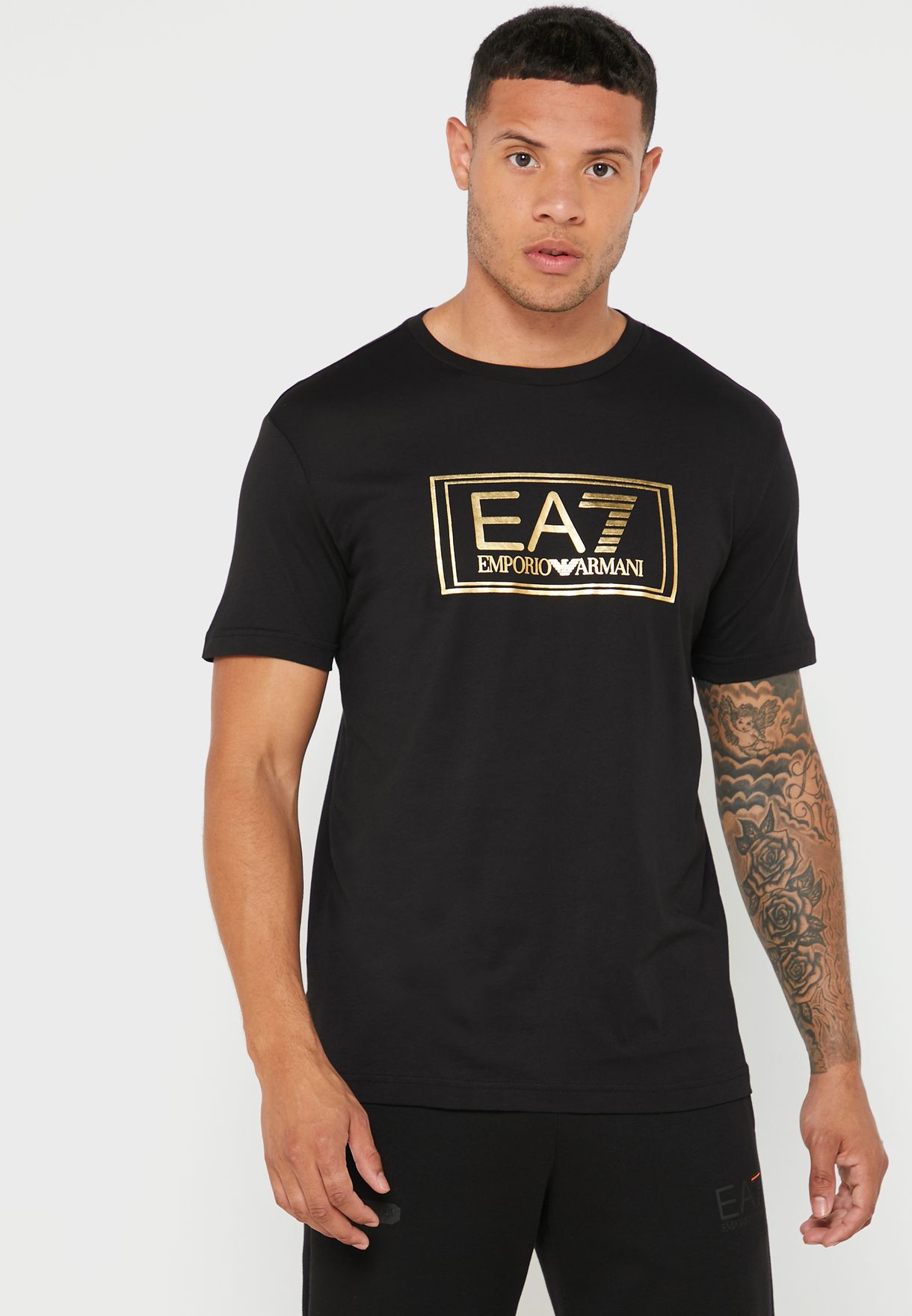 emporio armani crew neck t shirt black