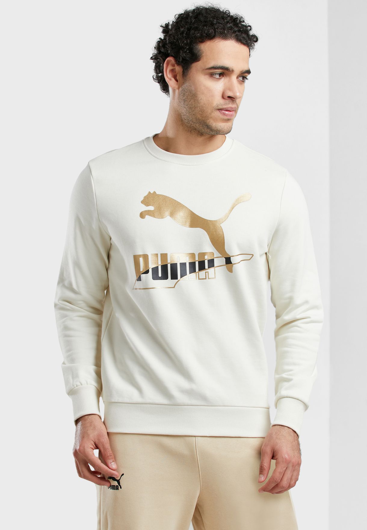 puma beige sweatshirt