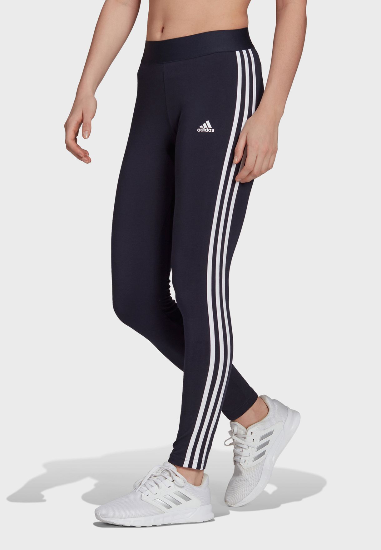 Buy > adidas 3 stripe leggings navy > in stock