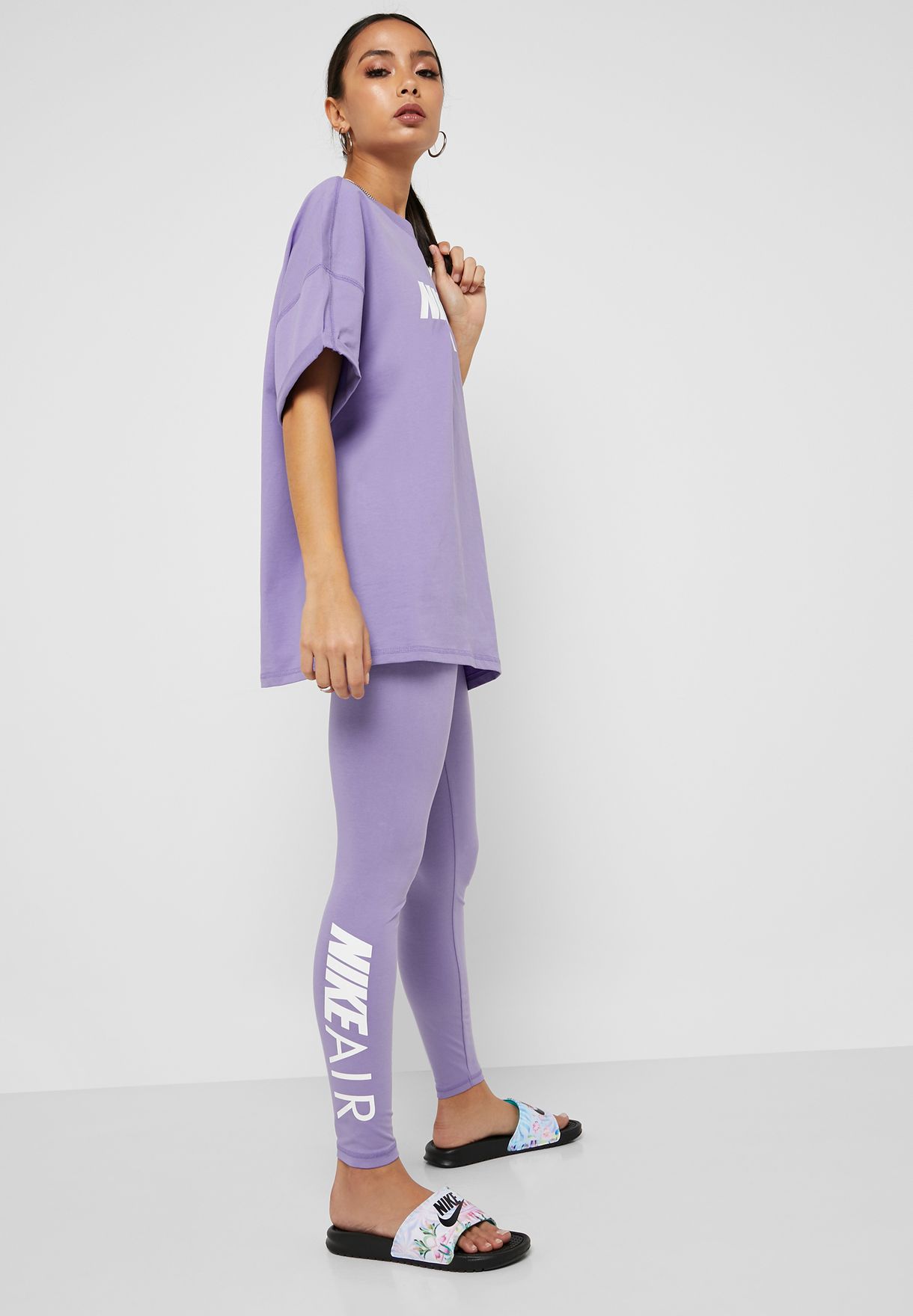purple nike air leggings