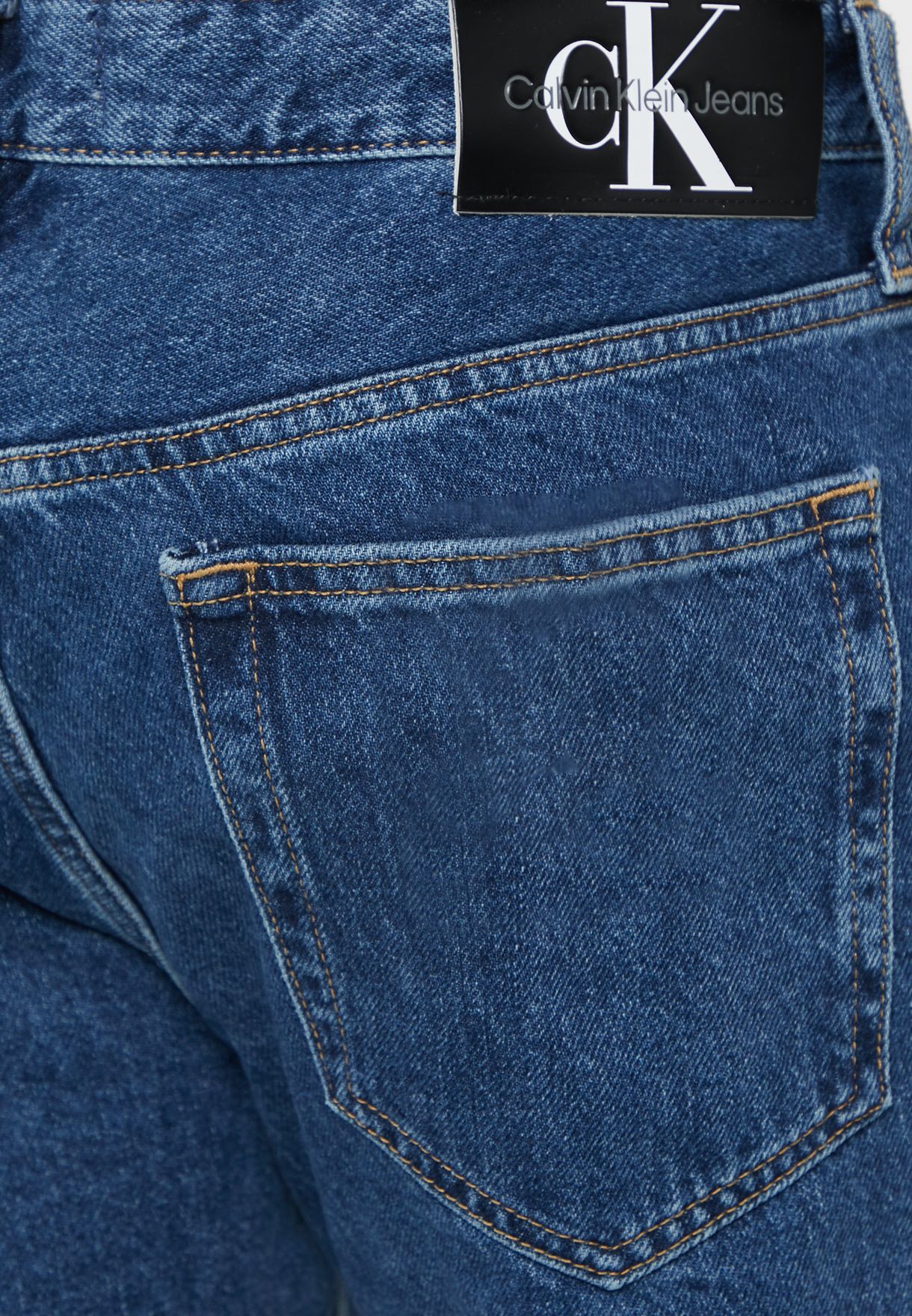 Mid Wash Straight Fit Jeans
