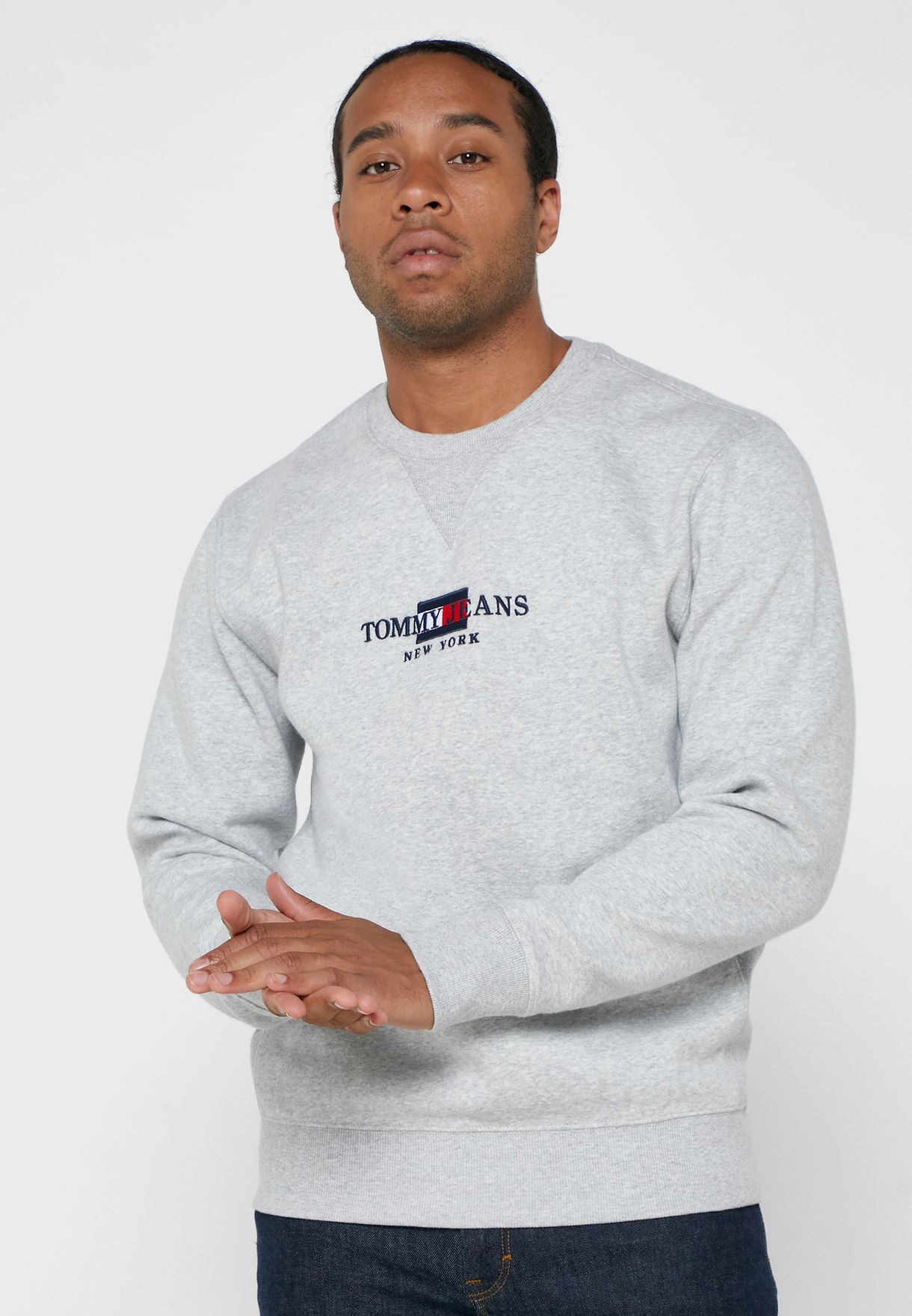 tommy jeans gray sweatshirt