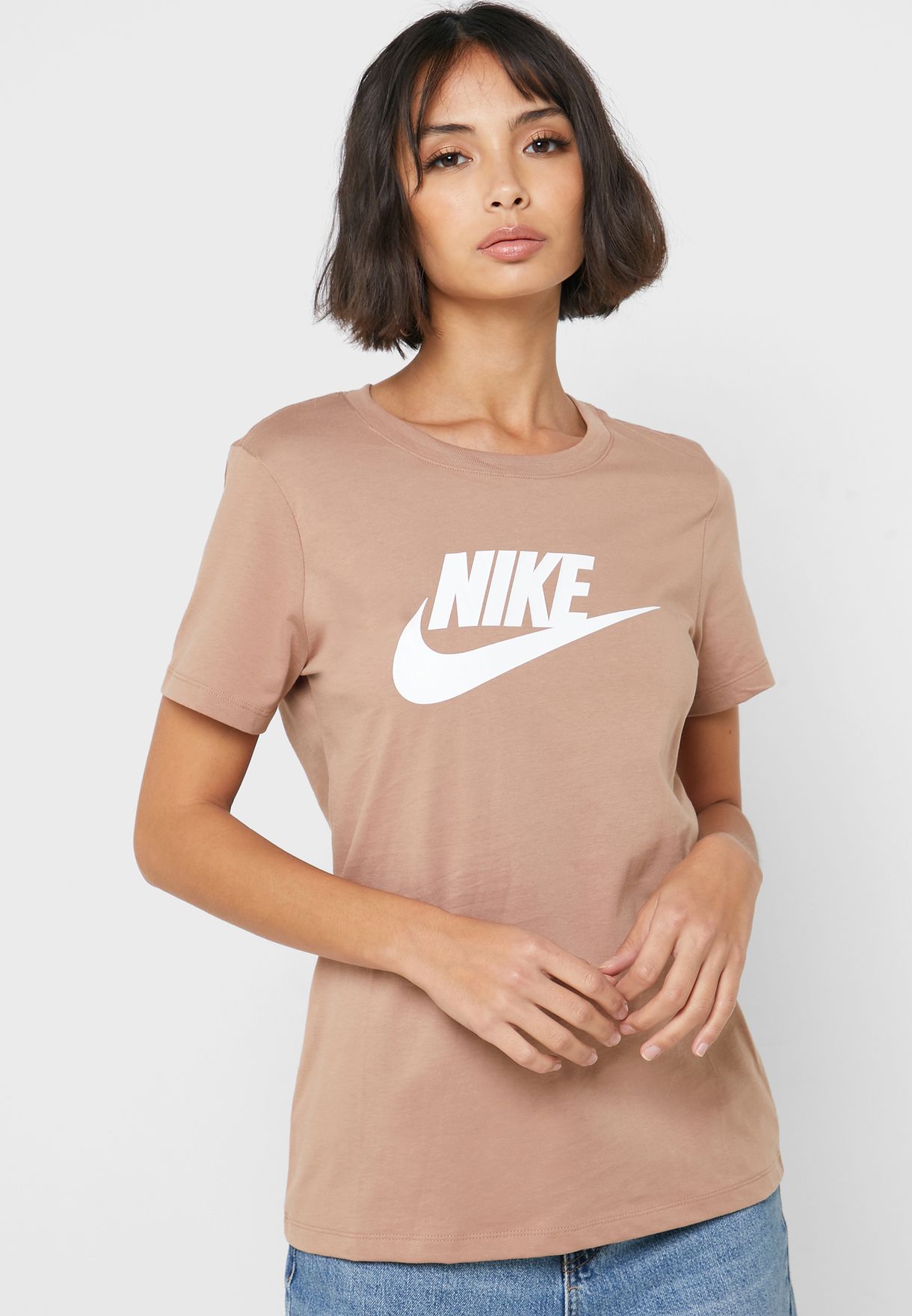 brown nike shirt women's