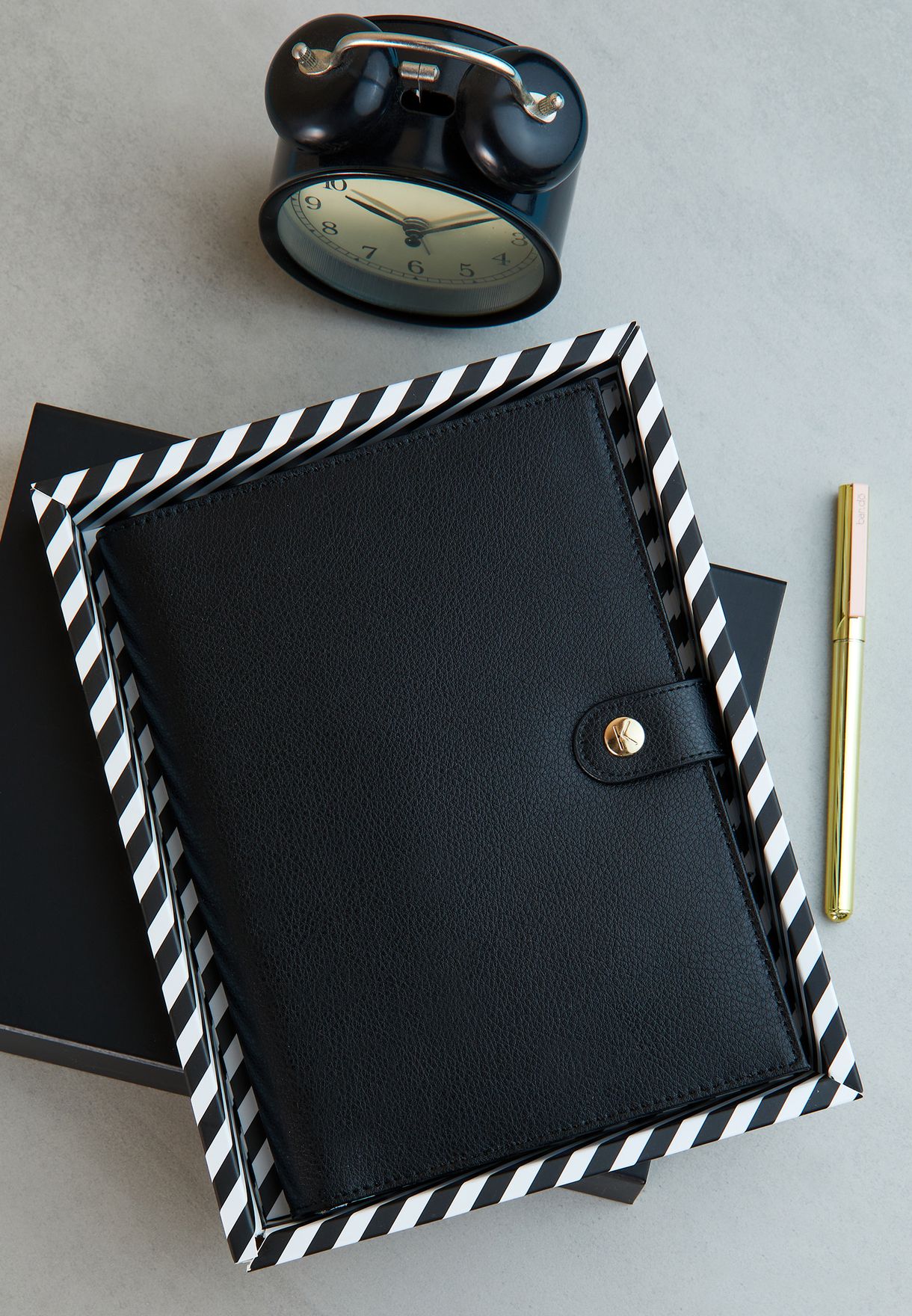Kikki K A5 Leather Notebook Black 