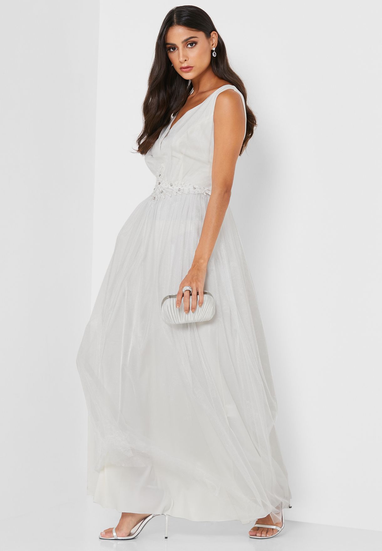 Waist Detail Tulle Dress